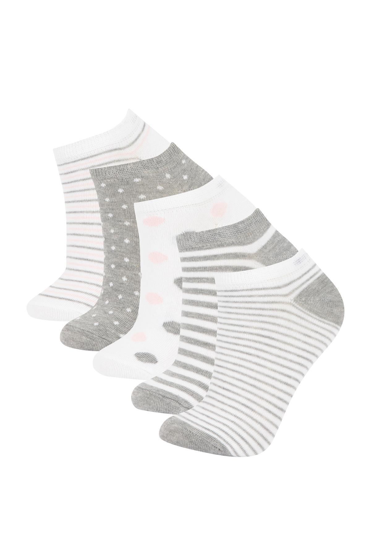 Defacto Kadın 5'li Pamuklu Patik Çorap V9712azns