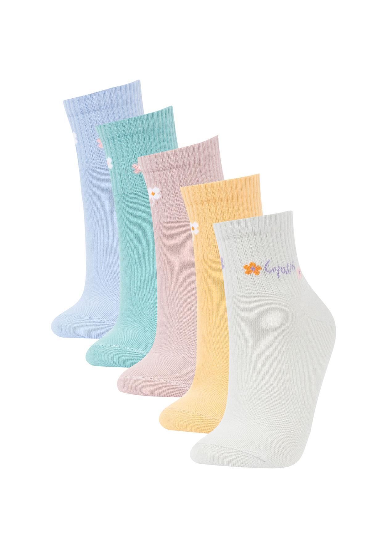 Defacto Kadın 5'li Pamuklu Soket Çorap Z7505azns