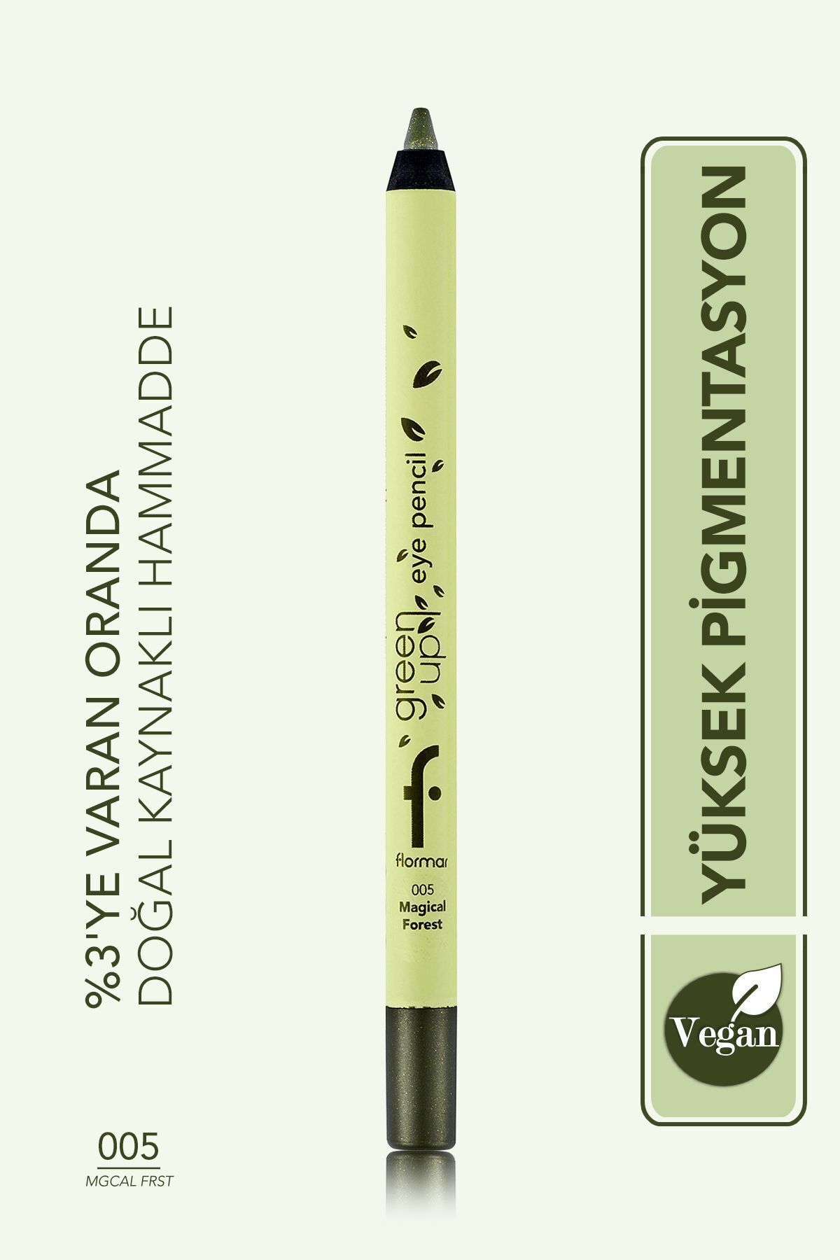 Flormar Green Up Yüksek Pigmentli & Mat Bitişli Vegan Göz Kalemi