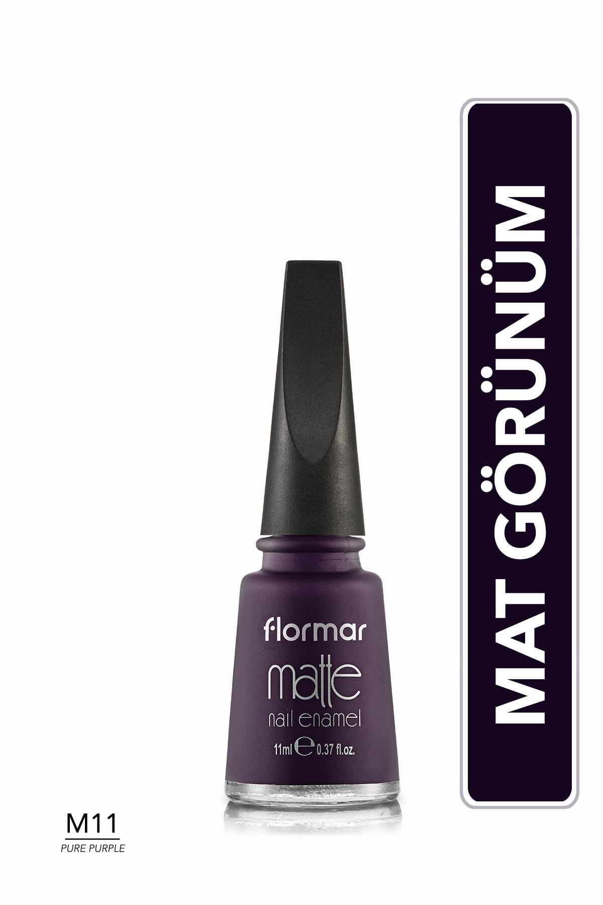 Flormar Oje Matte Nail Enamel M11 Pure Purple 34000004-m11