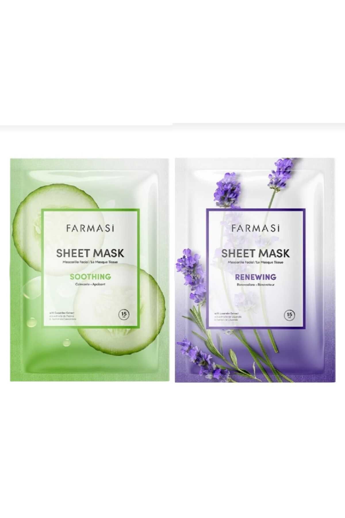 Farmasi Renewıng Lavantalı&Soothıng Salatalıklı Kağıt Maske (2 adet)