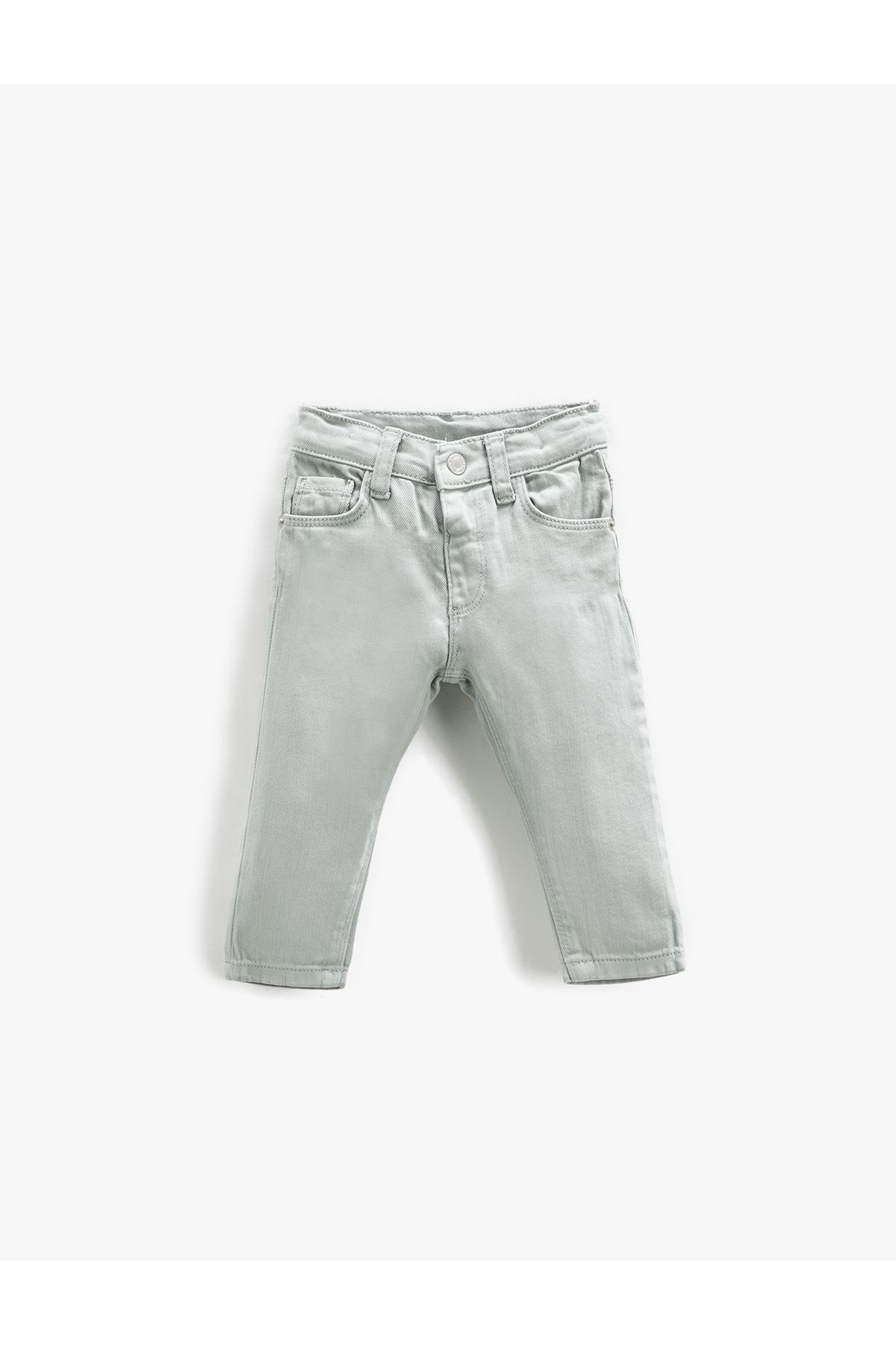 Koton Kot Pantolon Slim Fit Cepli Pamuklu Beli Ayarlanabilir Lastikli