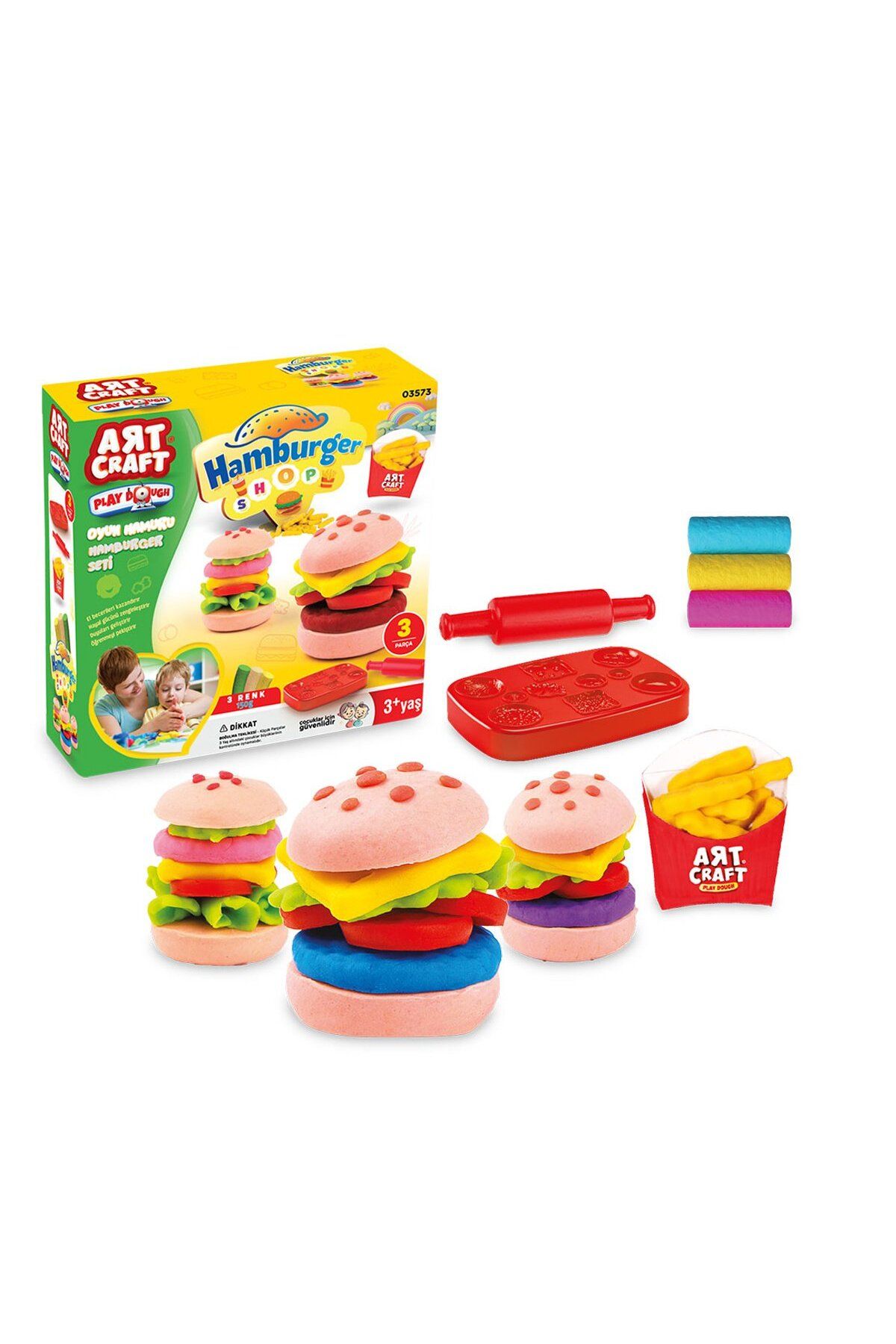 Fen Toys FABBATOYS Hamburger Set Oyun Hamuru 150 gr / +3 yaş