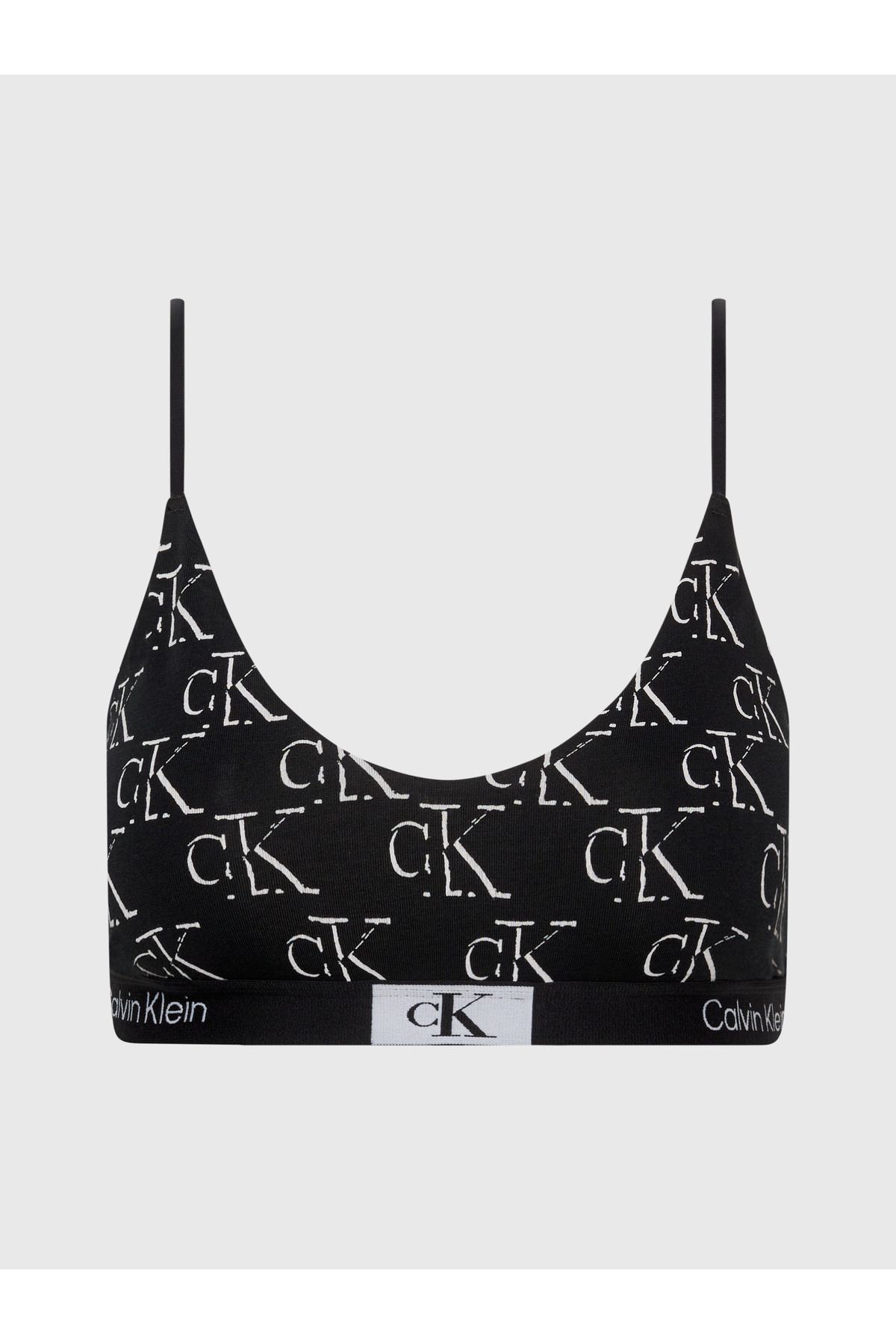 Calvin Klein Kadın Marka Logolu Elastik Bantlı Günlük Kullanıma Uygun Siyah Spor Sütyeni 000qf7216e-ub1