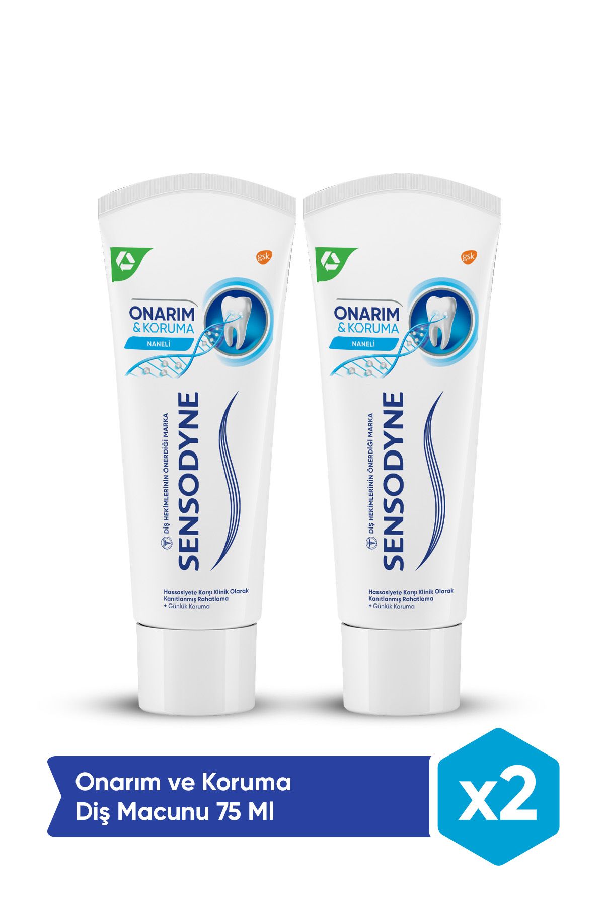 Sensodyne Onarım ve Koruma 75ml Diş Macunu 2'li Paket