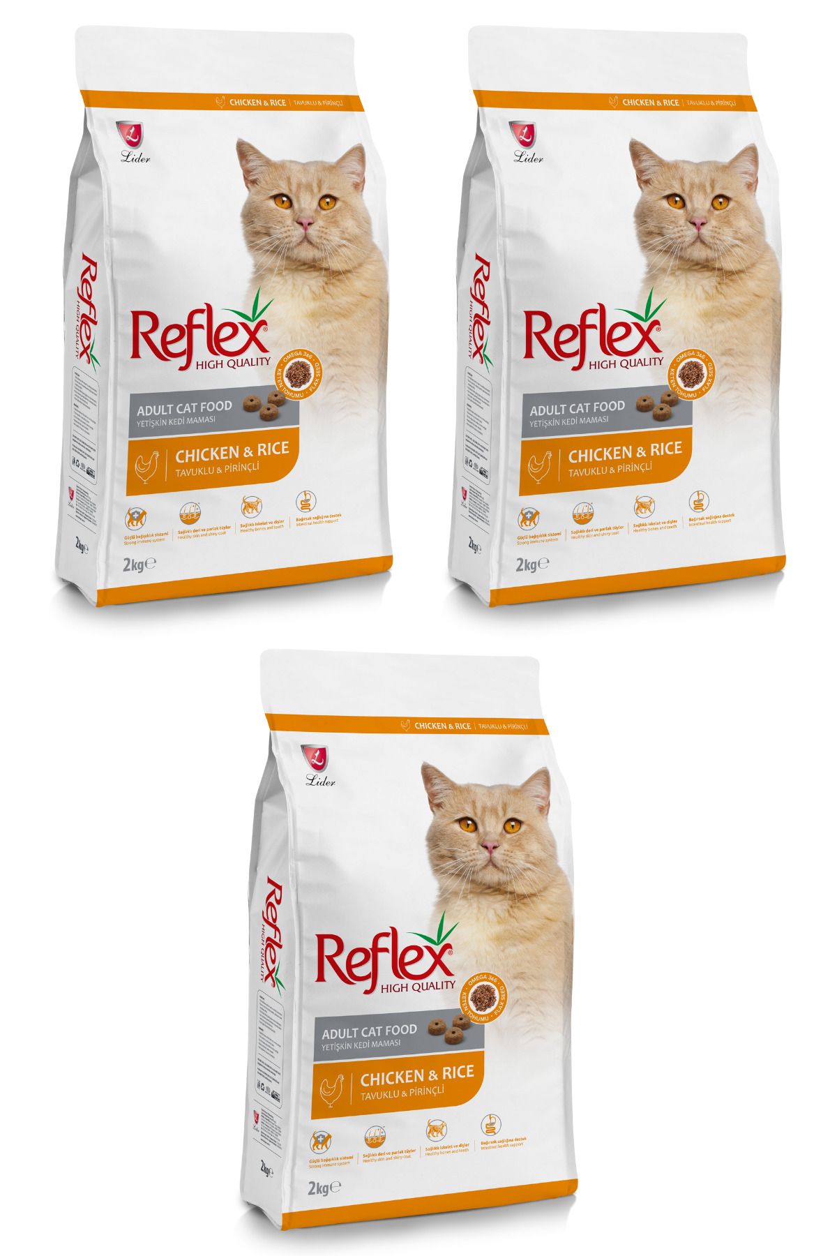 Reflex Tavuklu Yetişkin Kedi Maması 2 Kg X 3 Paket