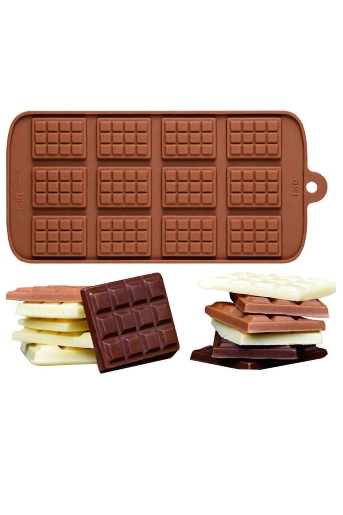 MYEBI Mini Tablet Silikon Çikolata Kalıbı 12'li