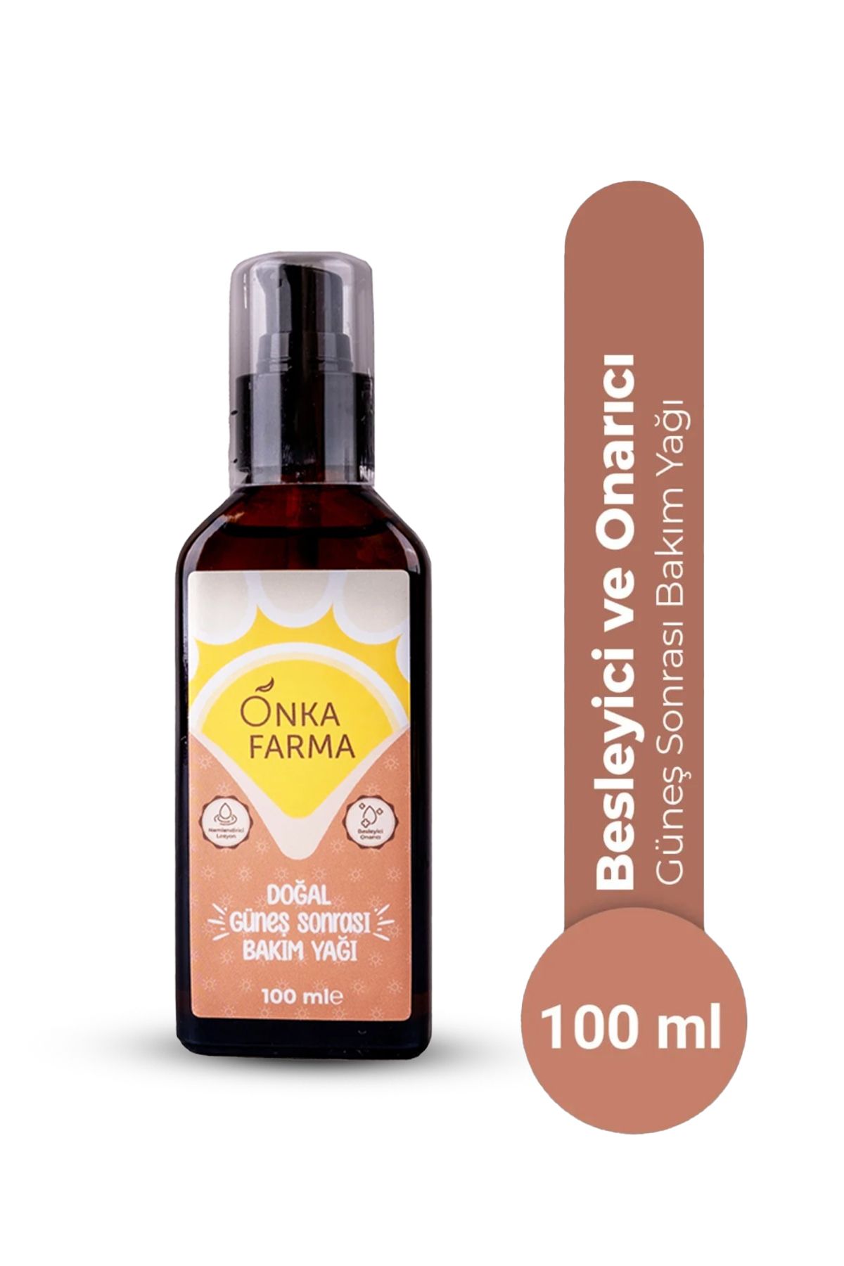 OnkaFarma Onka Farma Doğal Güneş Sonrası Bakım Yağı 100 ml - Yenileyici Sıkılaştırıcı Etkili %100 Doğal