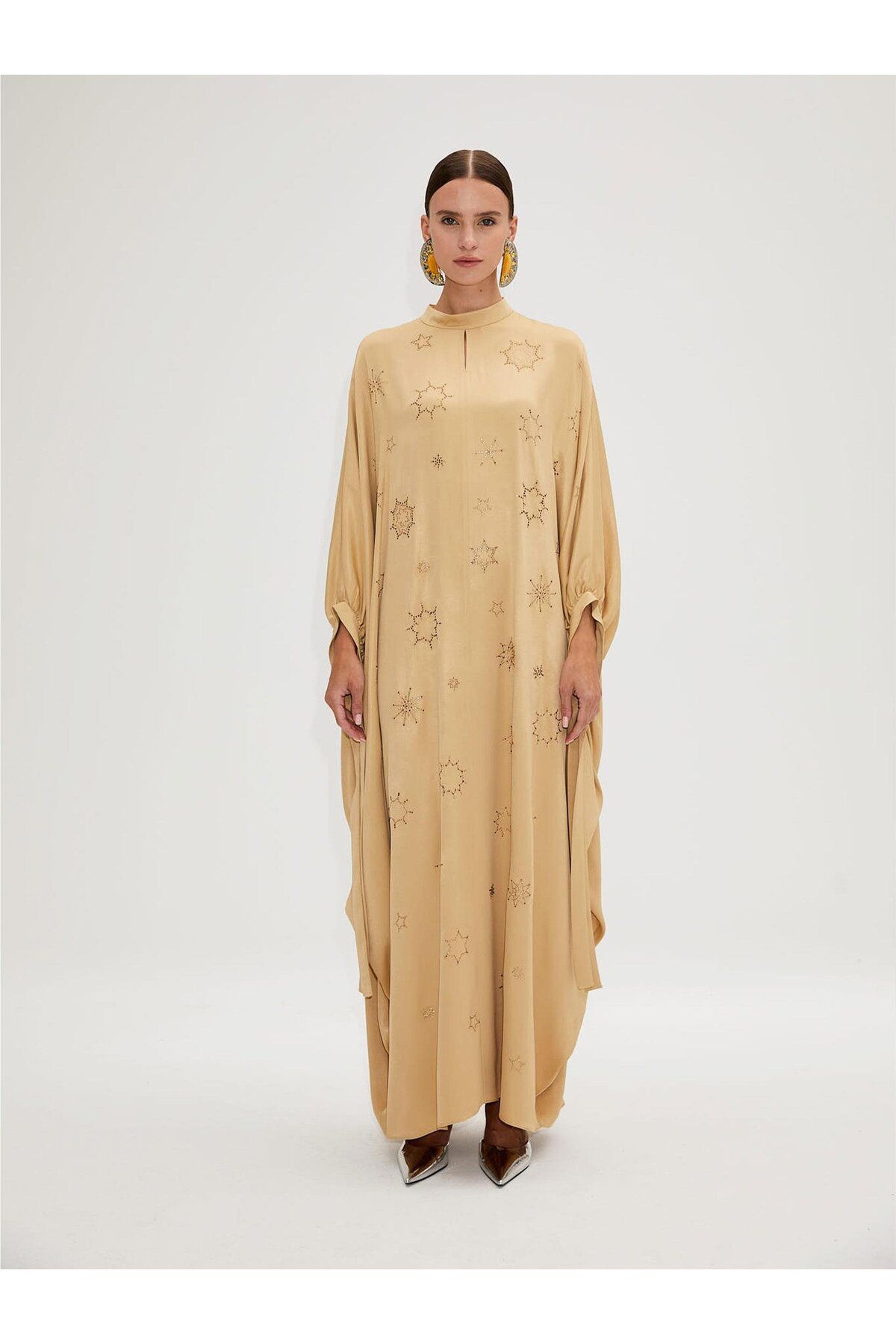 BAQA Gold Rengi Oversize Elbise