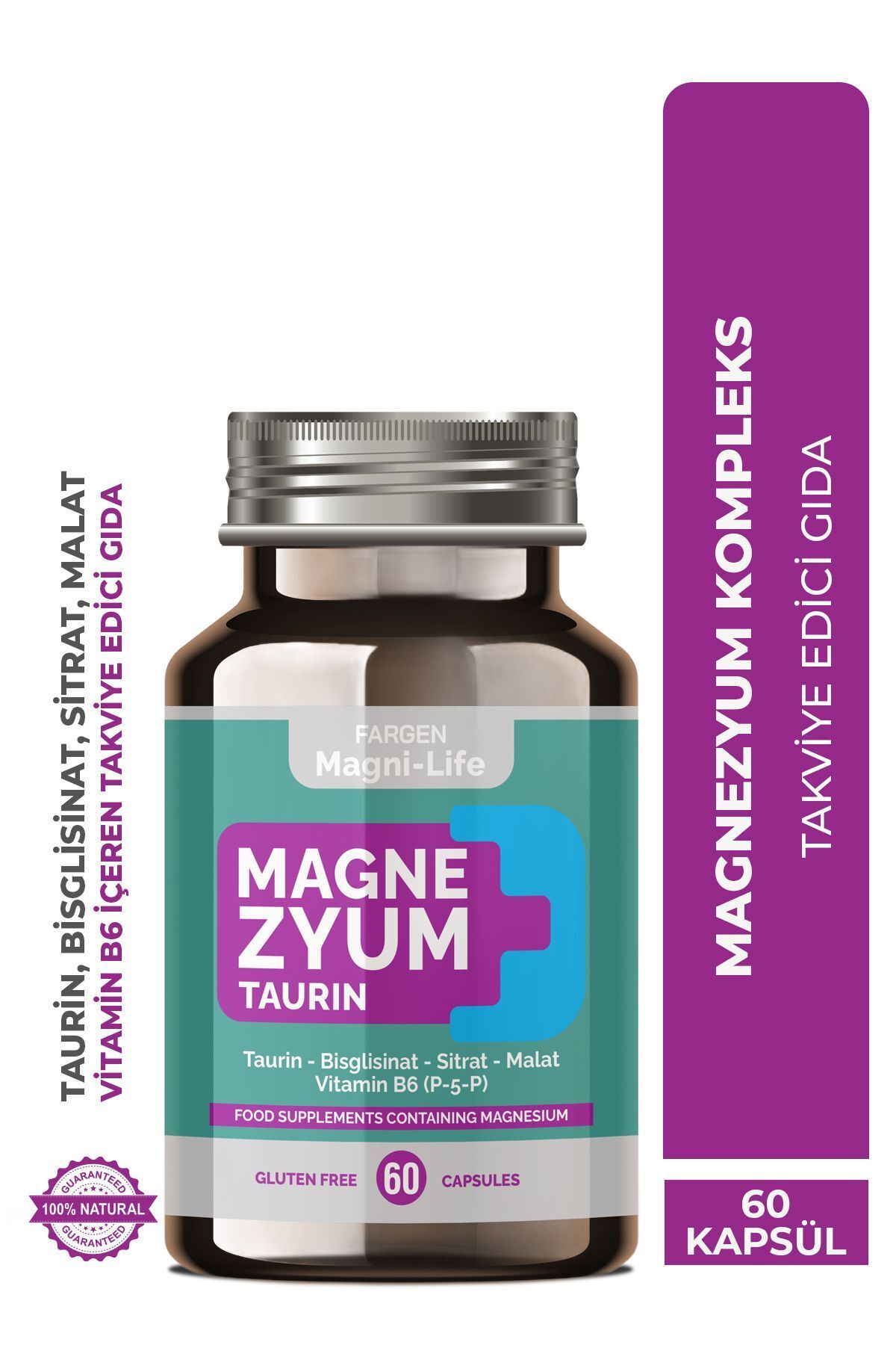 Fargen Magznezyum Kapsül Magnezyum Taurın Vegan 60^lı