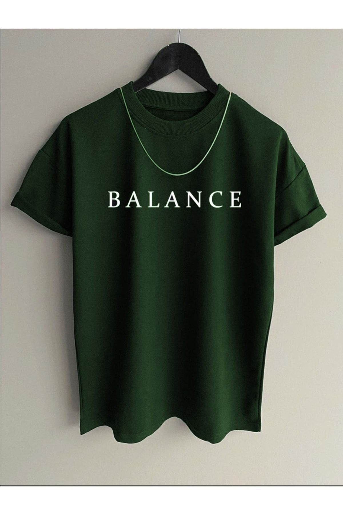 PALPİTO Erkek Nefti Yeşili Baskılı Oversize T-shirt