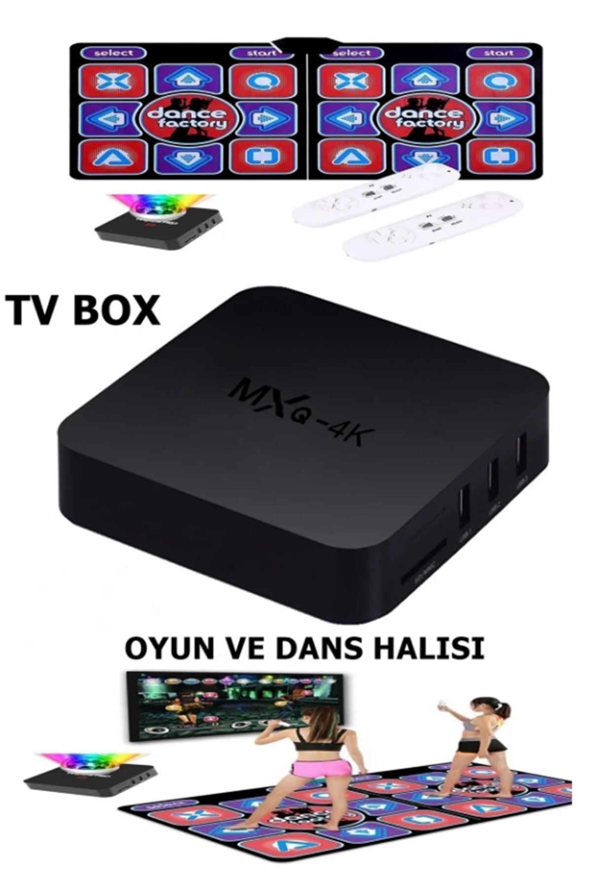 Reidan Tv Box Ve Dans Android Wife Tv Box Medya Oynatıcı 4k Dans Matı Halısı Hediye Oyun Dans Oyunu Hdm
