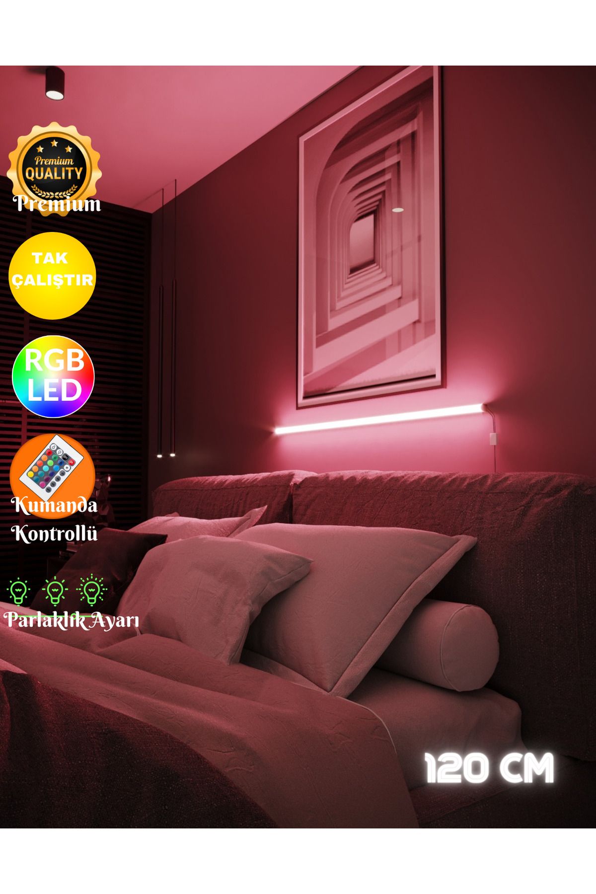 neeko Uzaktan Kumandalı Samsung Led Abajur Aplik Gece Lambası Kumandali - Rgb Model