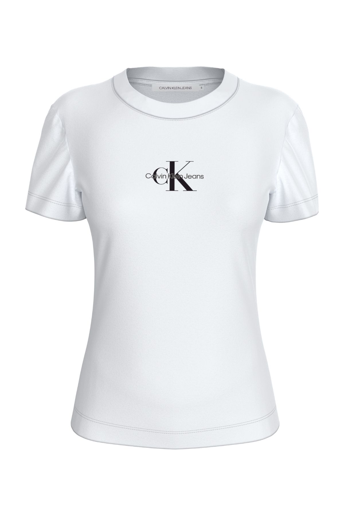 Calvin Klein Kadın Marka Logolu Günlük Kullanıma Uygun Beyaz T-Shirt J20j222564-Yaf