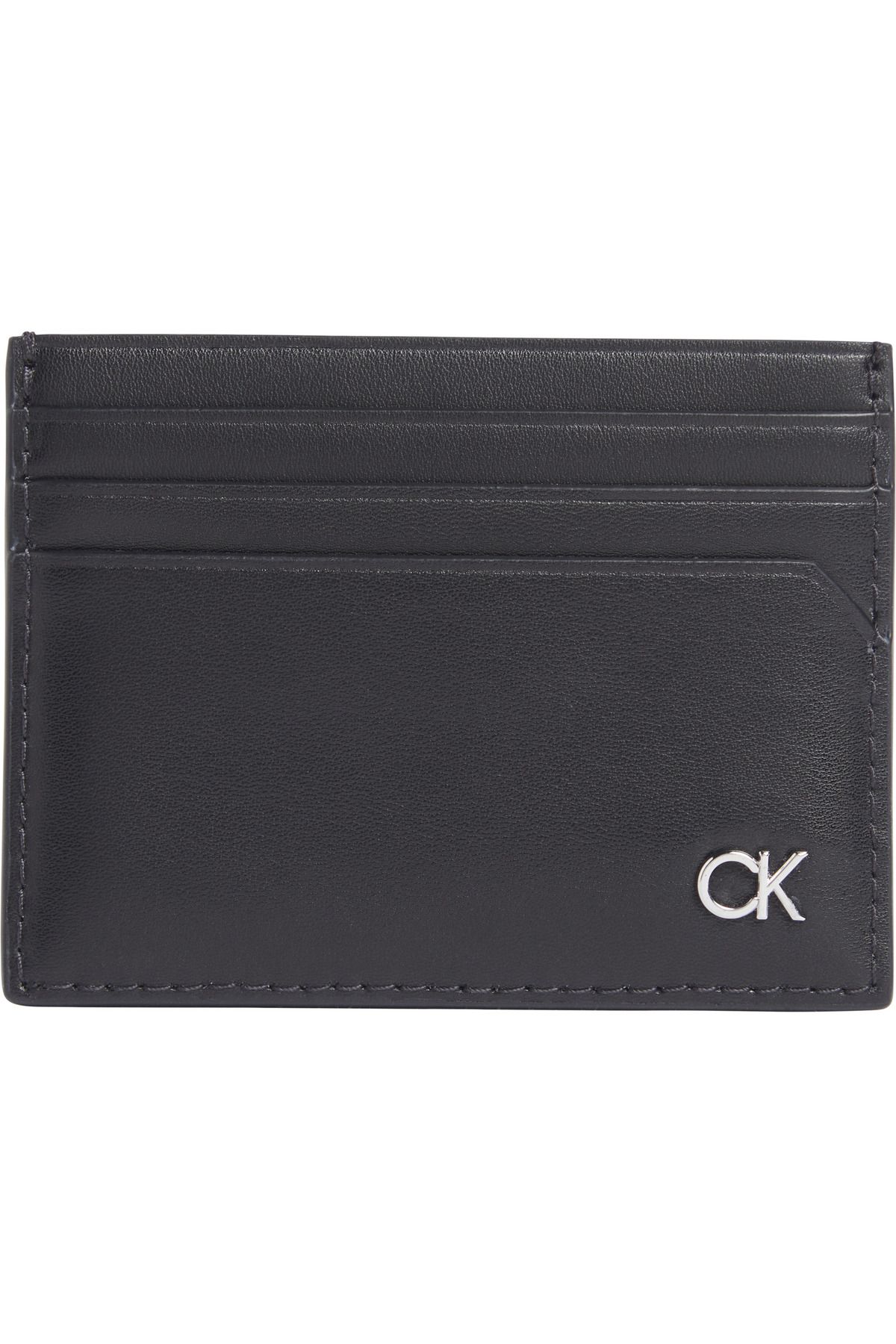 Calvin Klein Erkek Marka Logolu Şık Tasarımlı Kart Bölmeli Kağıt Para Bölmeli Siyah Kartlık K50K511690-BEH