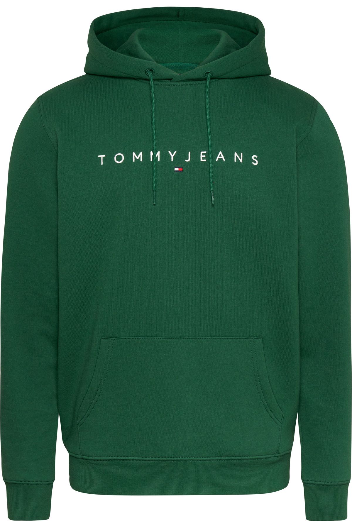 Tommy Hilfiger Erkek Marka Logolu Kapüşonlu Şık Görünüşlü Yeşil Sweatshirt Dm0dm17985-l4l