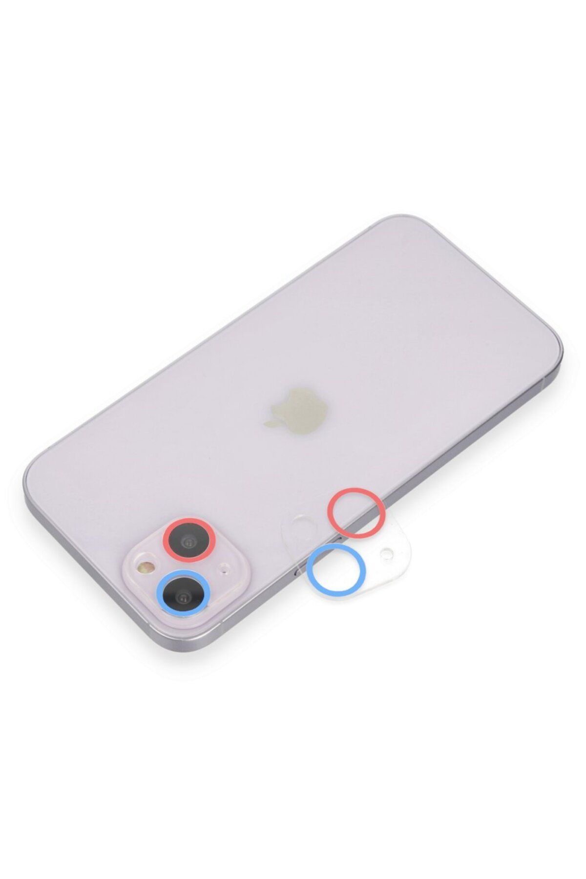 Genel Markalar İphone 13 Mini Renkli Kamera Lens Koruma Cam - Ürün Rengi : Turuncu-Yeşil - Lisinya