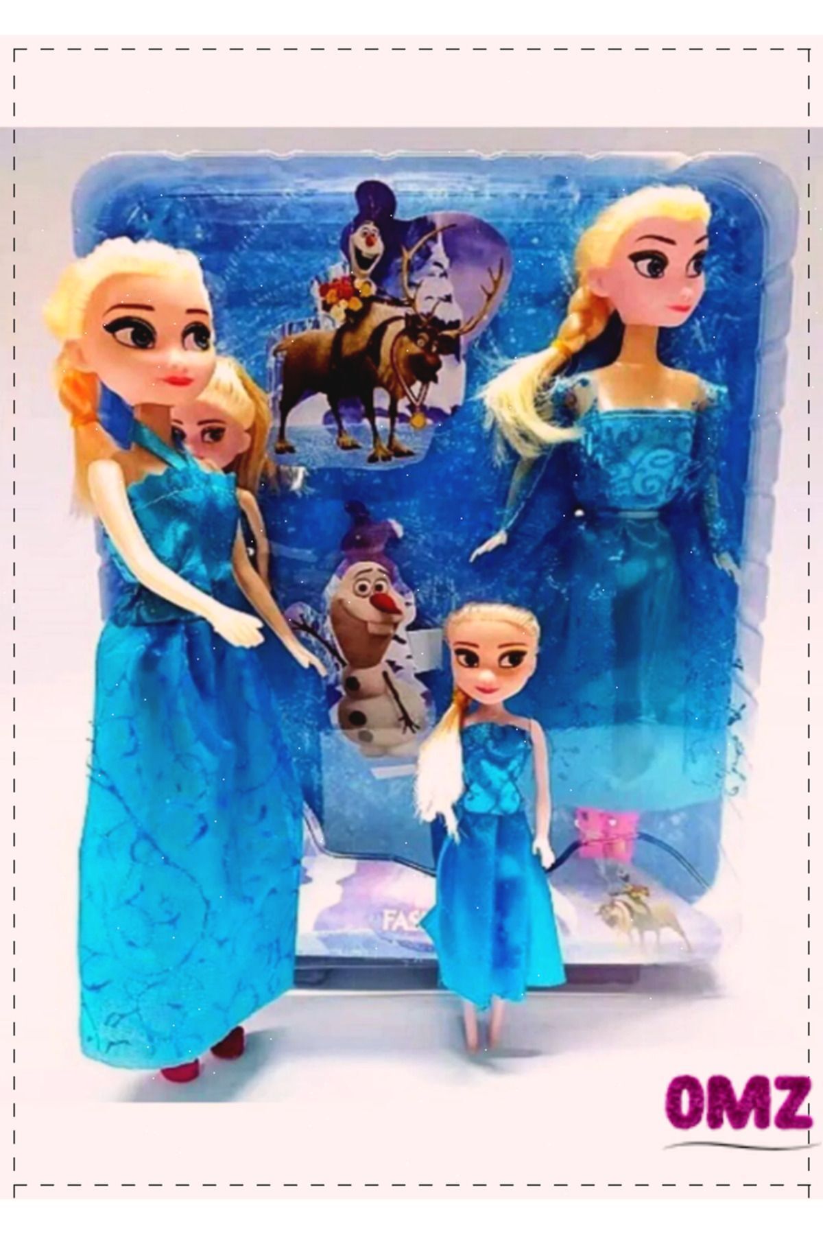 OMZ Fashıon Karlar Ülkesi Prenses Büyük Elsa ve Küçük Elsa Oyuncak Bebek Kız Cocuk Erkek Cocuk Oyuncak