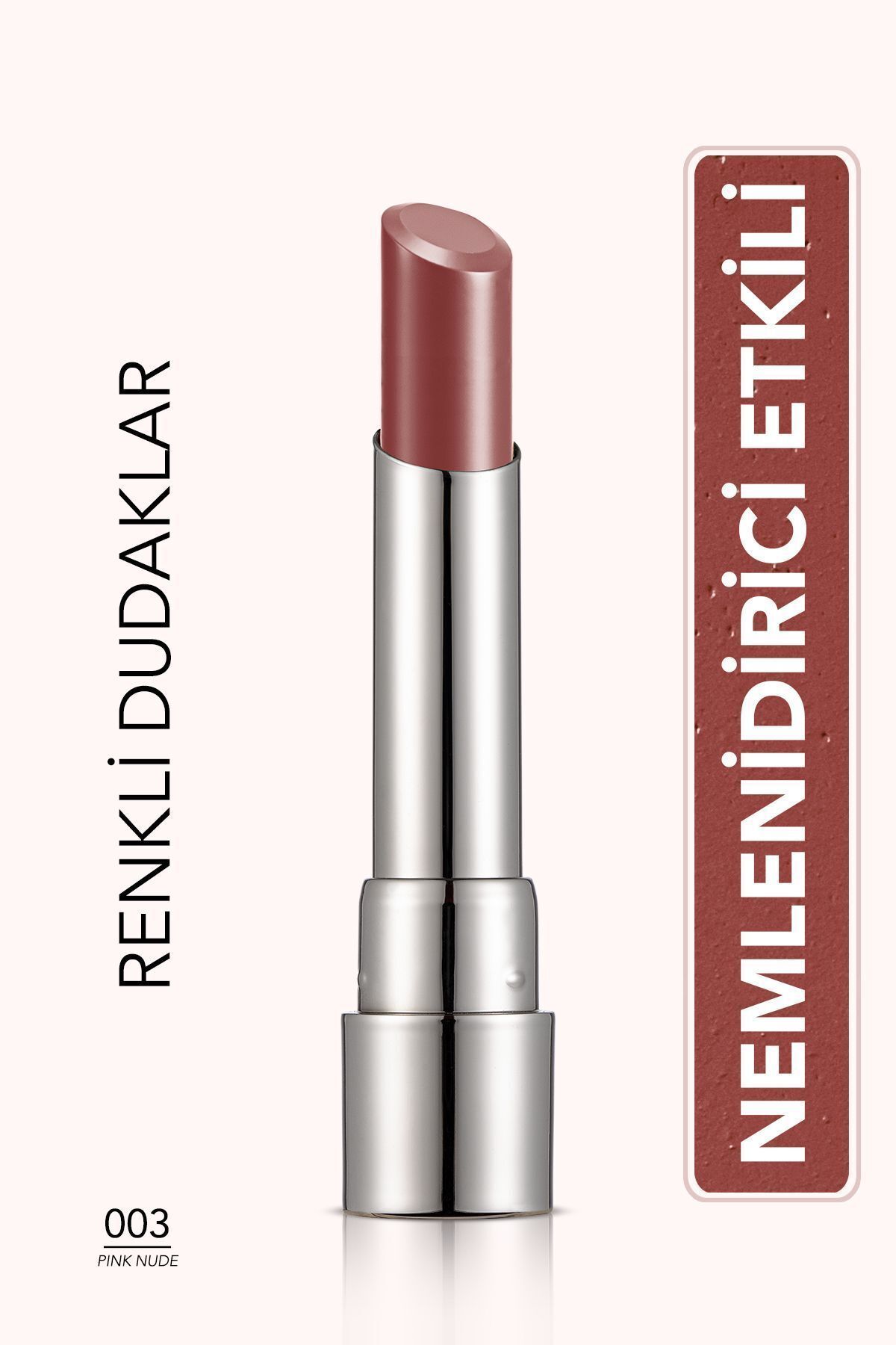 Flormar Nemlendirici Parlak Ruj (pembe) - Sheer Up Lipstick New - 003 Pinky Nude - 8682536012010