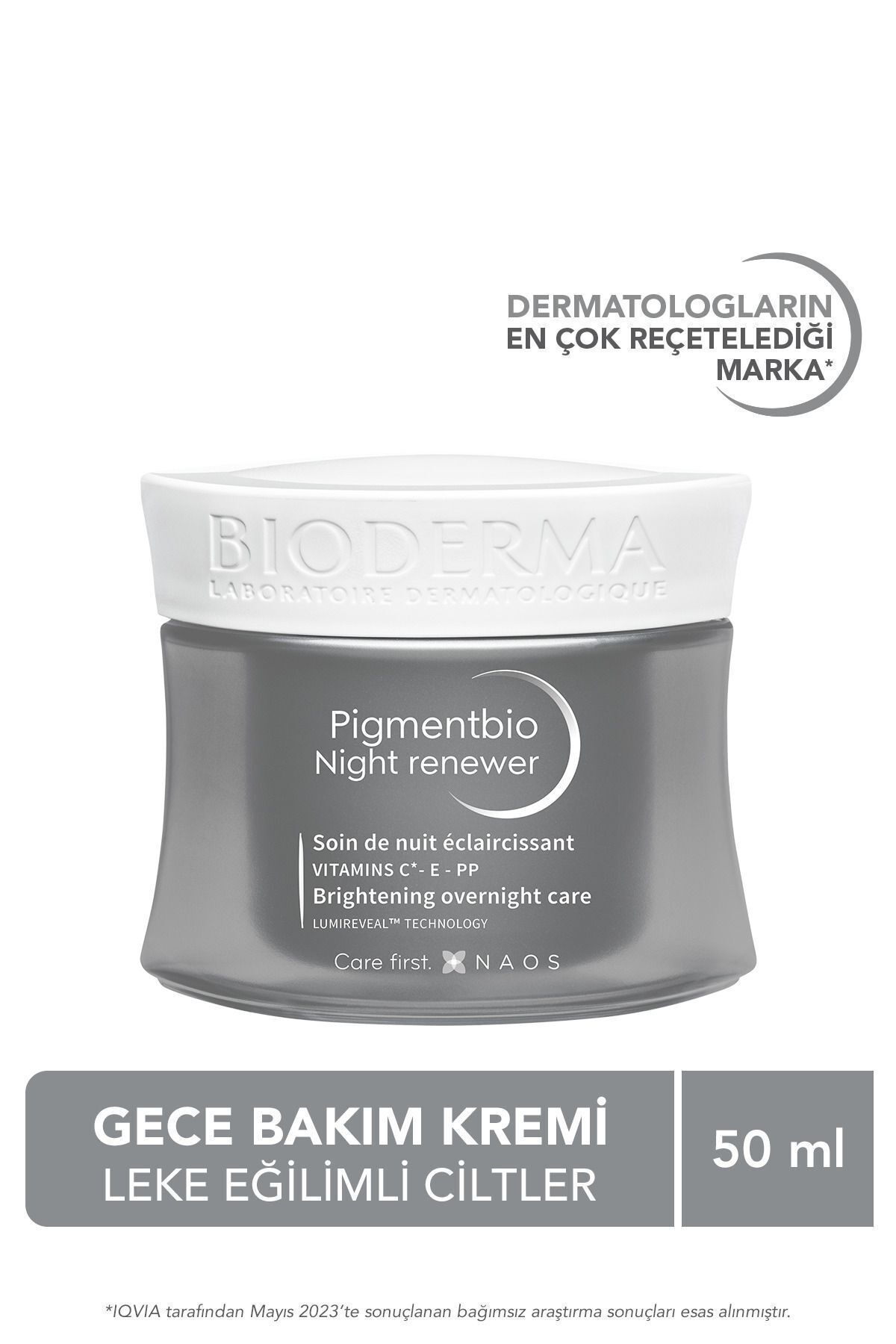 Bioderma Pigmentbio Night Renewer Leke Karşıtı Cilt Tonu Eşitleyici C ve E Vitamini Gece Kremi 50 ml