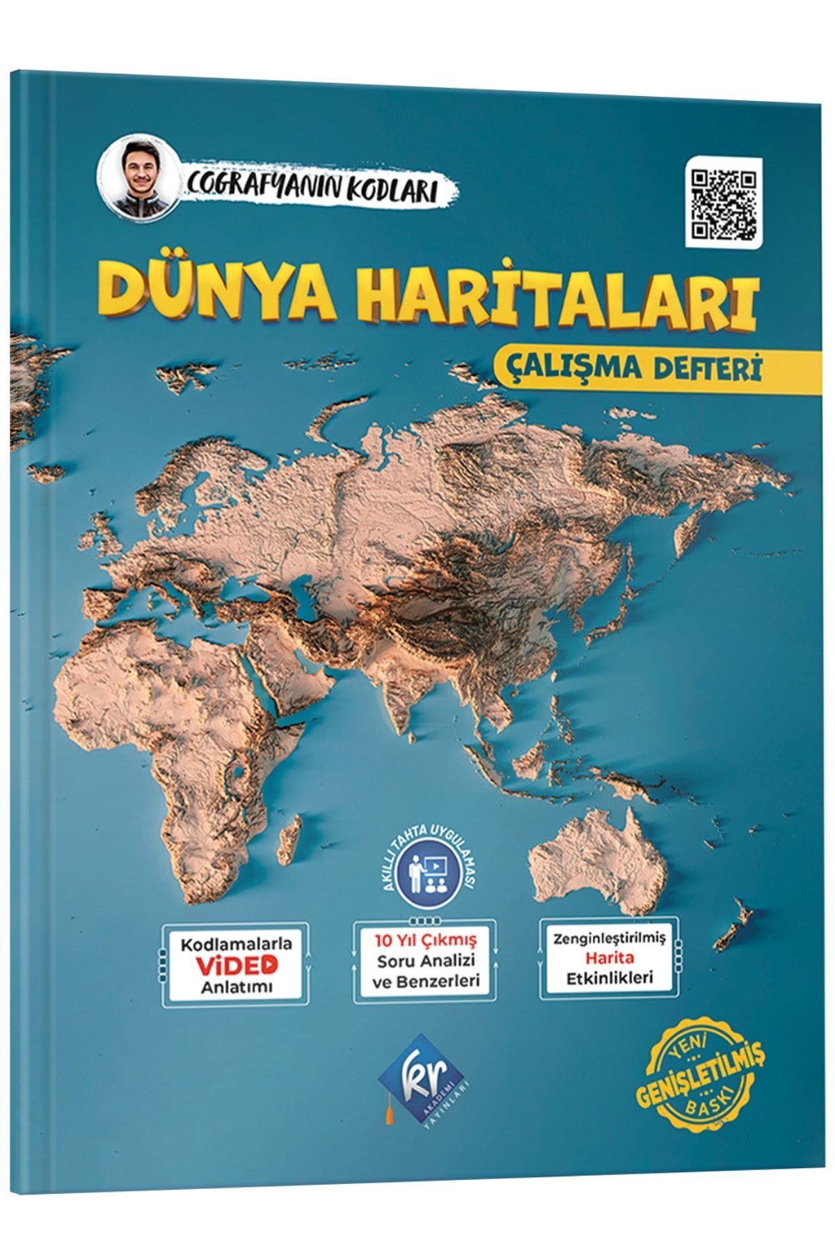 KR Akademi Yayınları Coğrafyanın Kodları Dünya Haritaları Çalışma Defteri Genişletilmiş Baskı (TÜM SINAVLAR IÇİN)
