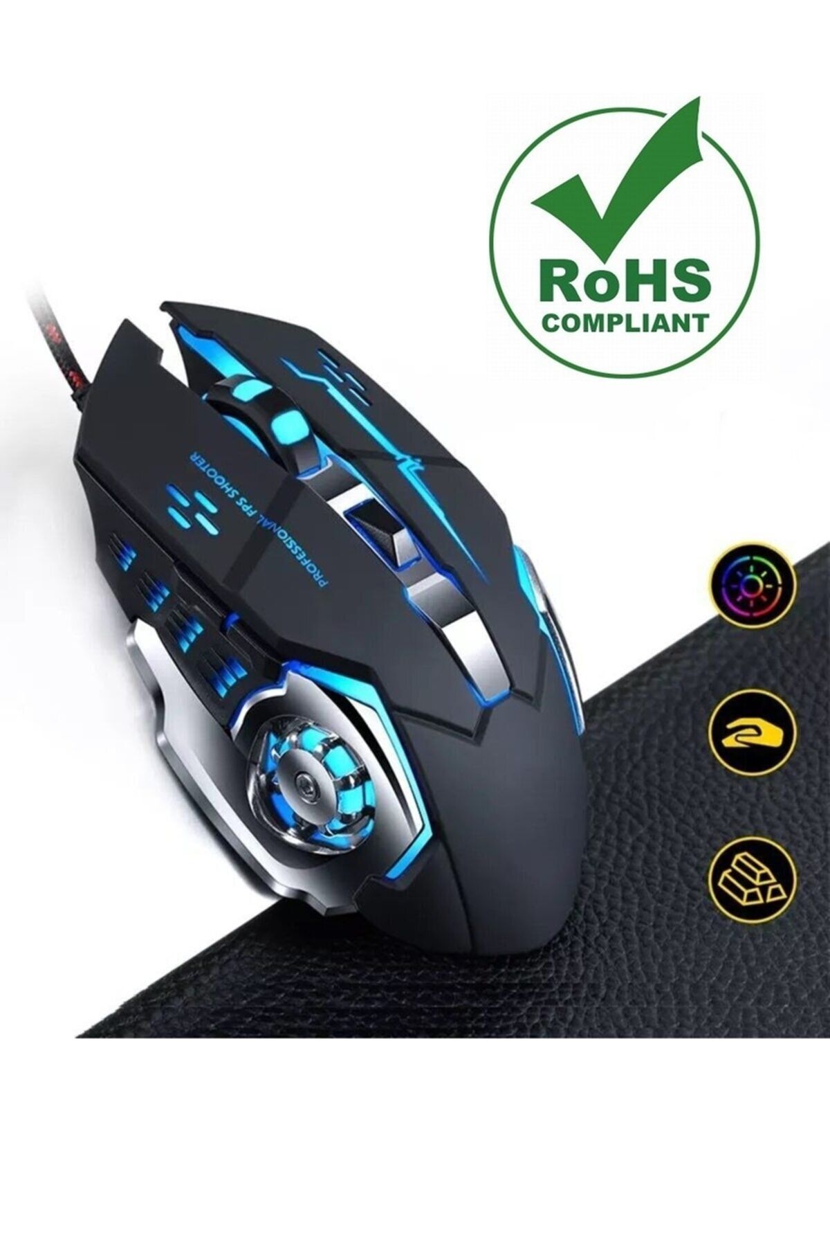 Reidan X15 Mouse Oyun Faresi Kablolu 6 Düğme Usb Oyun Ledli Gaming Mouse Fare