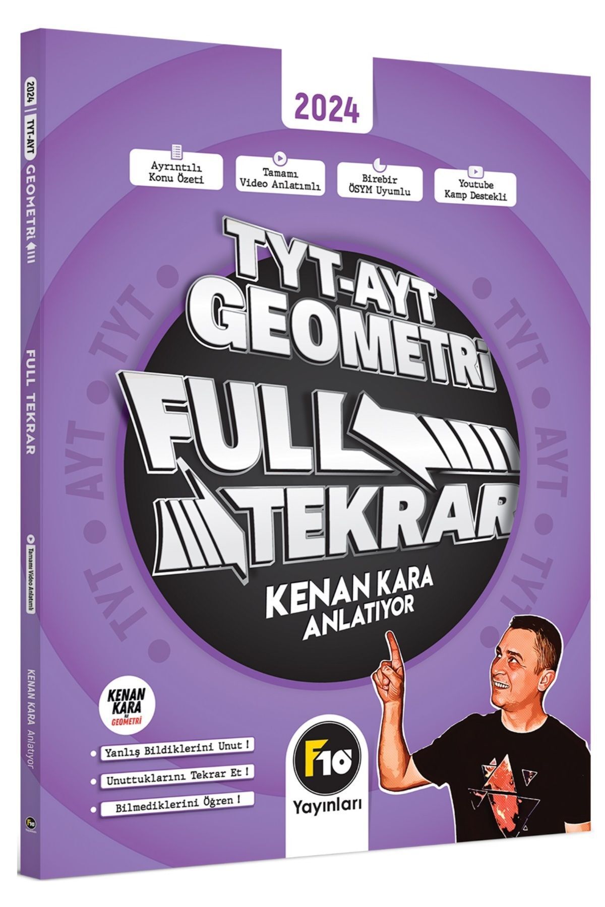 F10 Yayınları Tyt Ayt Kenan Kara Geometri Full Tekrar Video Ders Kitabı