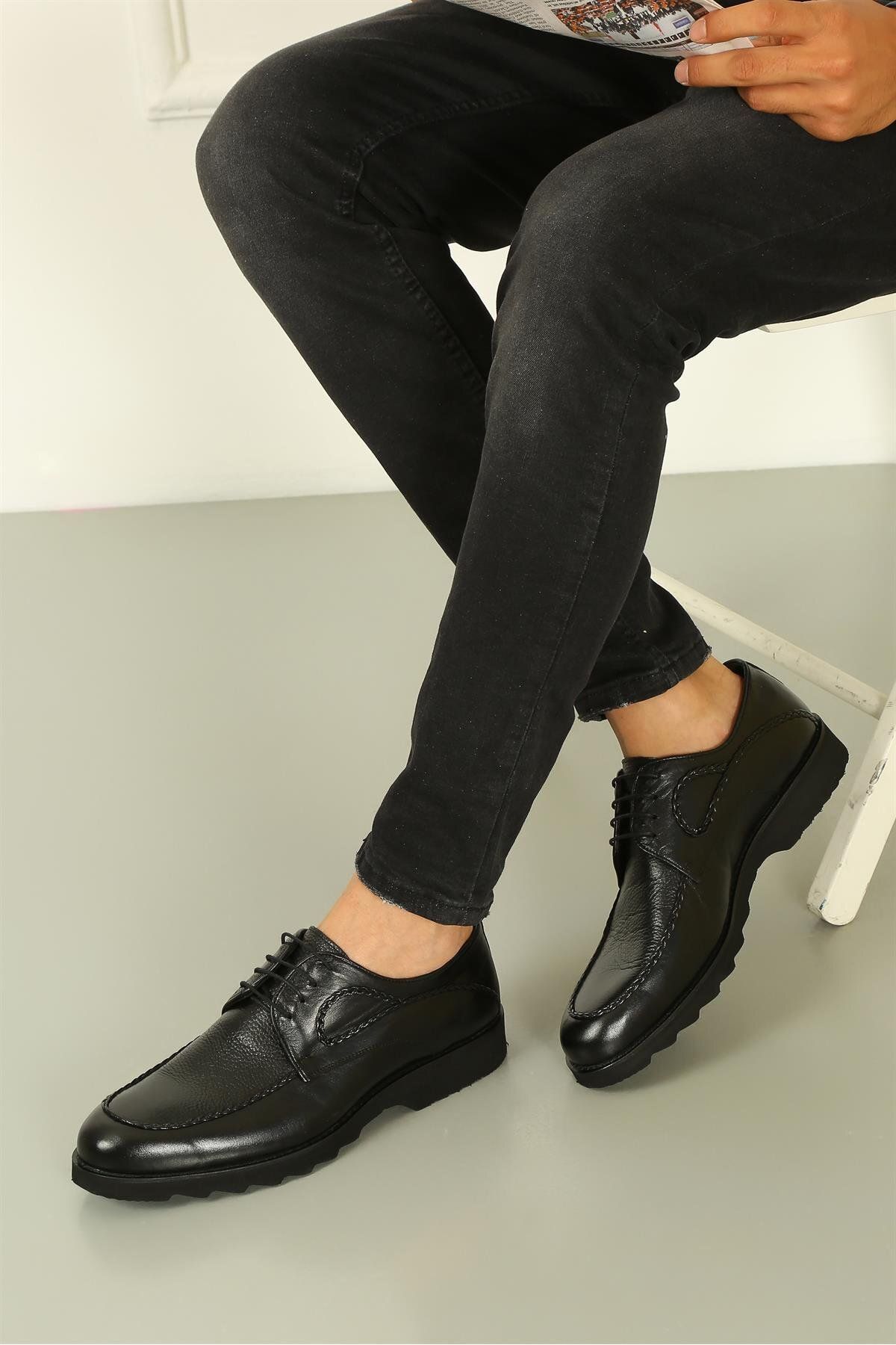 CassidoShoes Siyah Eva Taban Klasik Erkek Ayakkabı 023-90092