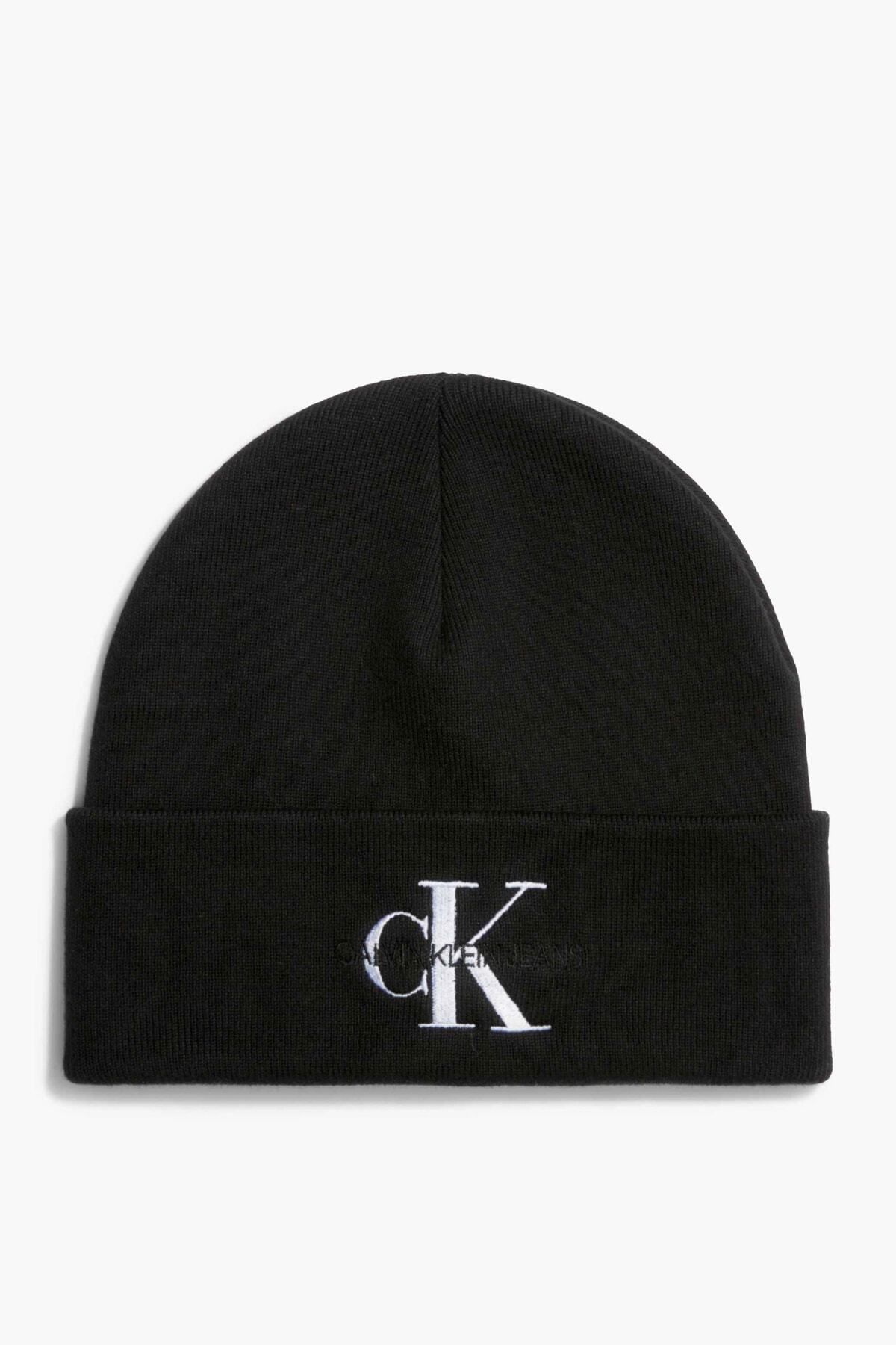 Calvin Klein Unisex Monogram Işlemeli Organik Pamuklu Siyah Şapka K60k611254-bds