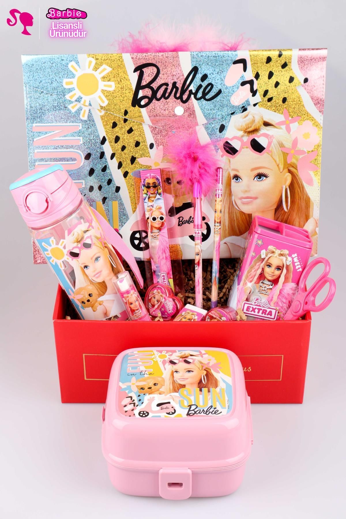 Barbie DEKOMUS ÖZEL KUTULU BARBIE'NİN YAZ SERÜVENİ KIRTASİYE OKUL SETİ YENİ KOLEKSİYON