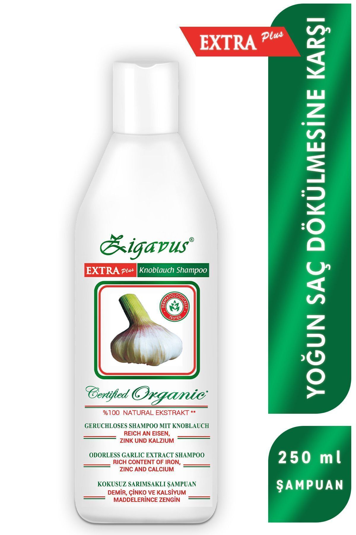 Zigavus Extra Plus Sarımsaklı Şampuan 250 ml - Yoğun Saç Dökülmesine Karşı  8699349139957