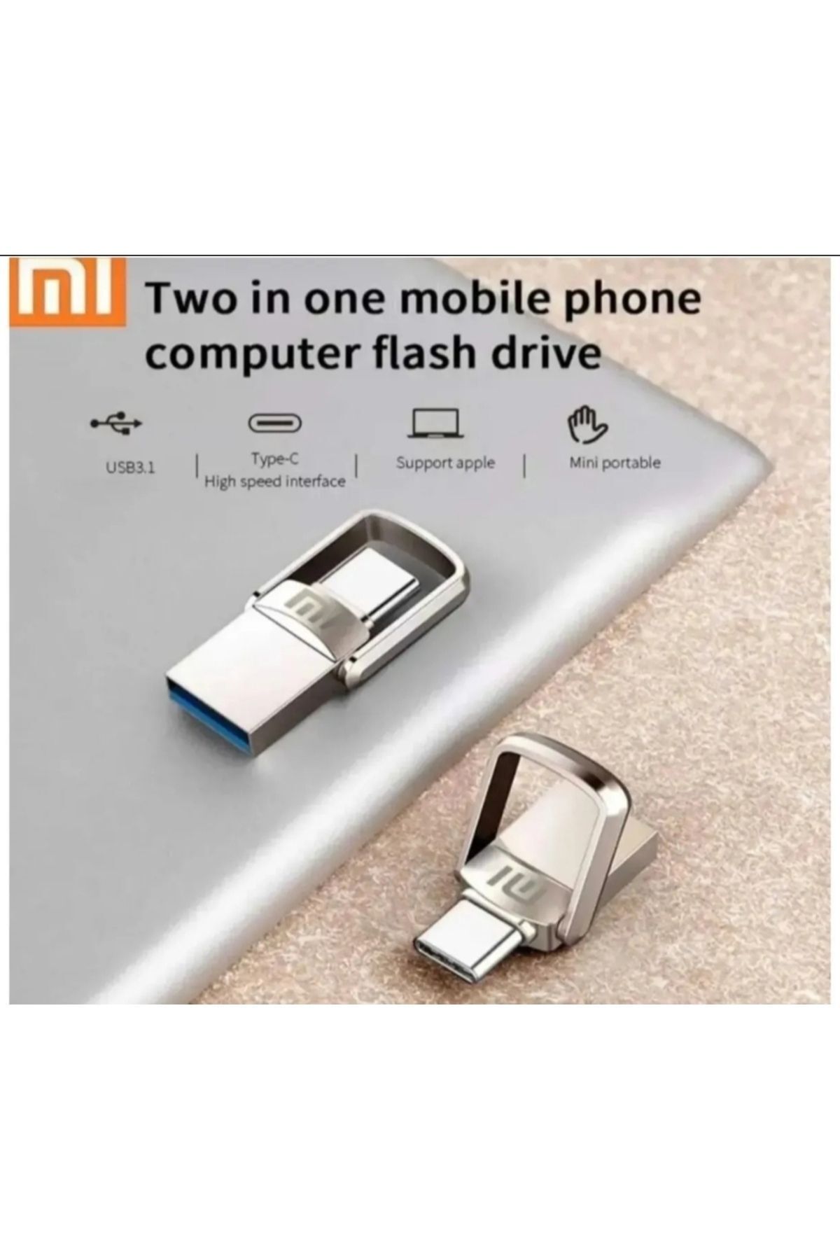 yhs 2 TB USB 3.0 Flash tip-c 2 In 1 yüksek hızlı