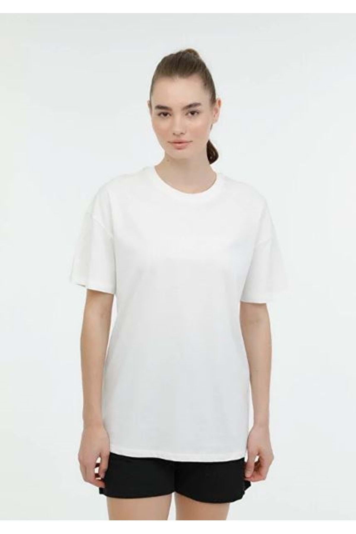 Lumberjack Wl Dora-b 11sd4105 Ekru Kadın Kısa Kol T-shirt Kadın Tişört Beyaz