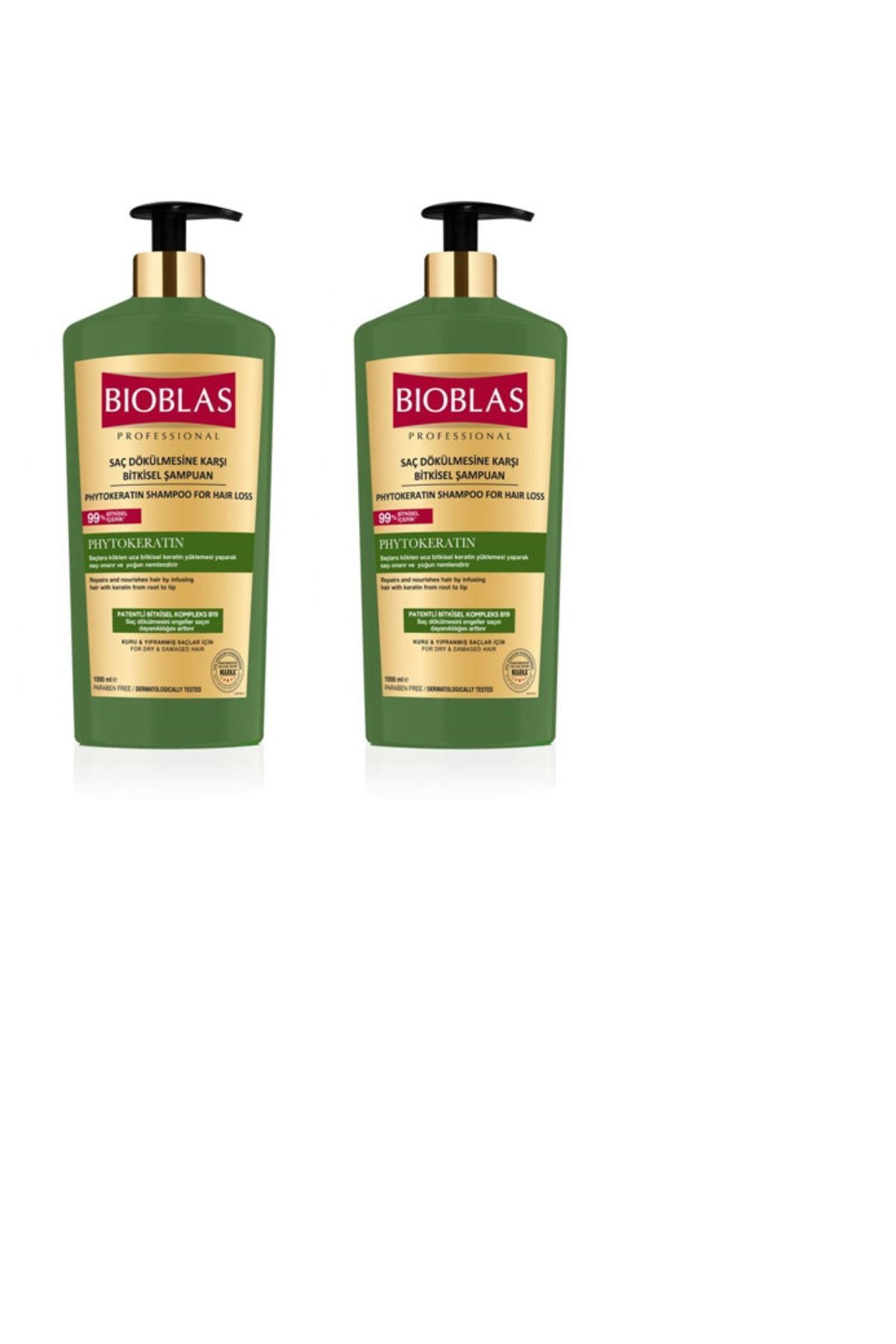 Bioblas Pytokeratin Kuru-yıpranmış Saçlar Şampuan 1000ml 2 Adet