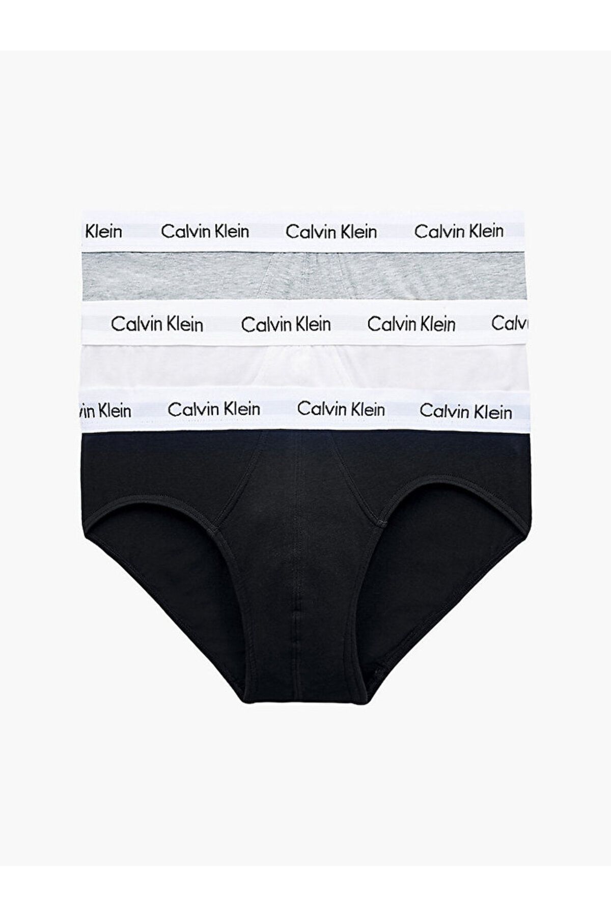 Calvin Klein Erkek Marka Logolu Elastik Bantlı Günlük Kullanıma Uygun Siyah-beyaz-gri Boxer 0000u2661g-998