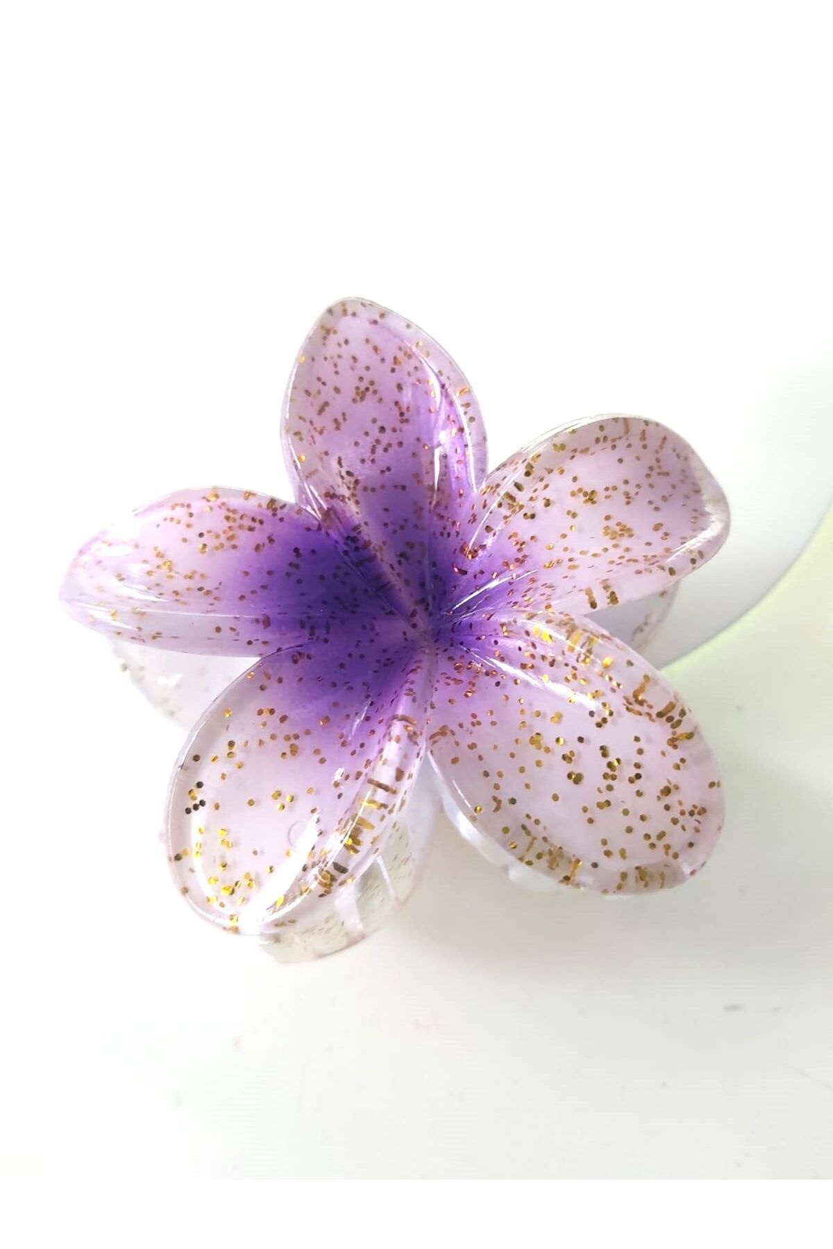 GİFTİSGİFT Giftisgiftyeni Model ,sim Yaldızlı Büyük Boy Lotus Çiçekli Toka