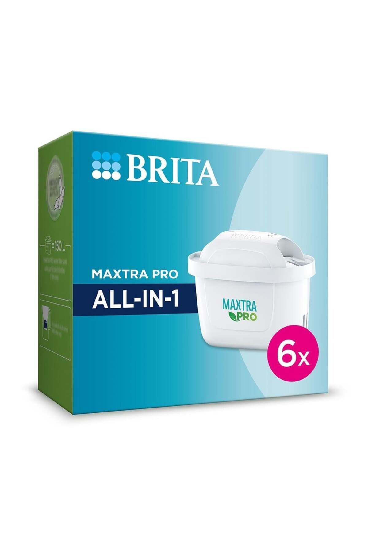 Brita Maxtra Pro All-ın-1 Yedek Su Arıtma Filtresi, 6’lı