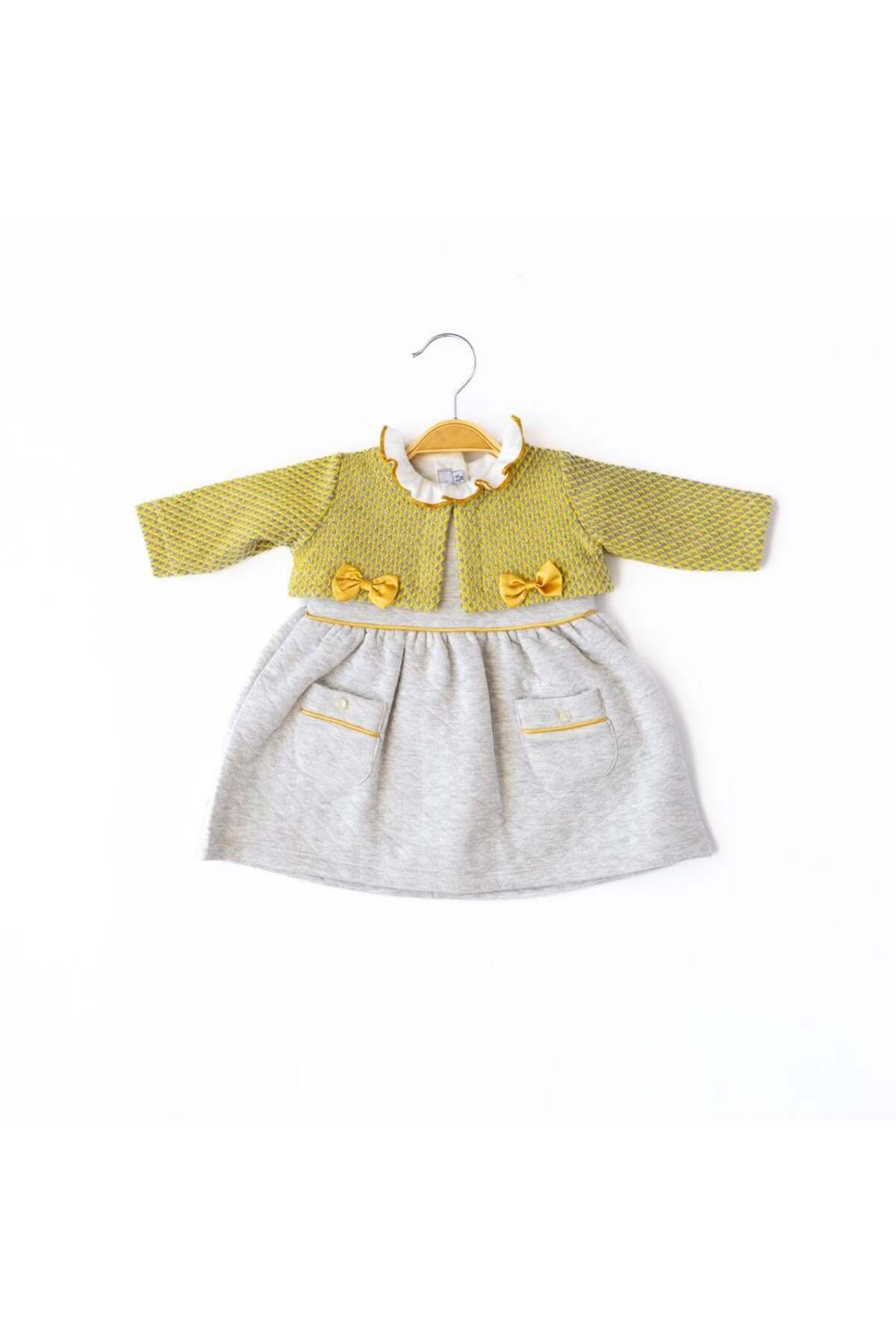 Babydola Sarı Bolerolu Kız Çocuk Elbise - 13448