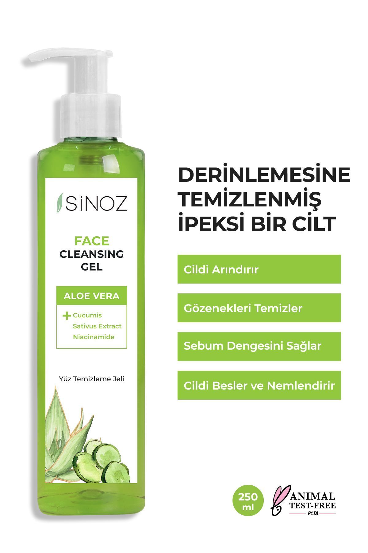 Sinoz Yüz Temizleme Jeli 250 Ml