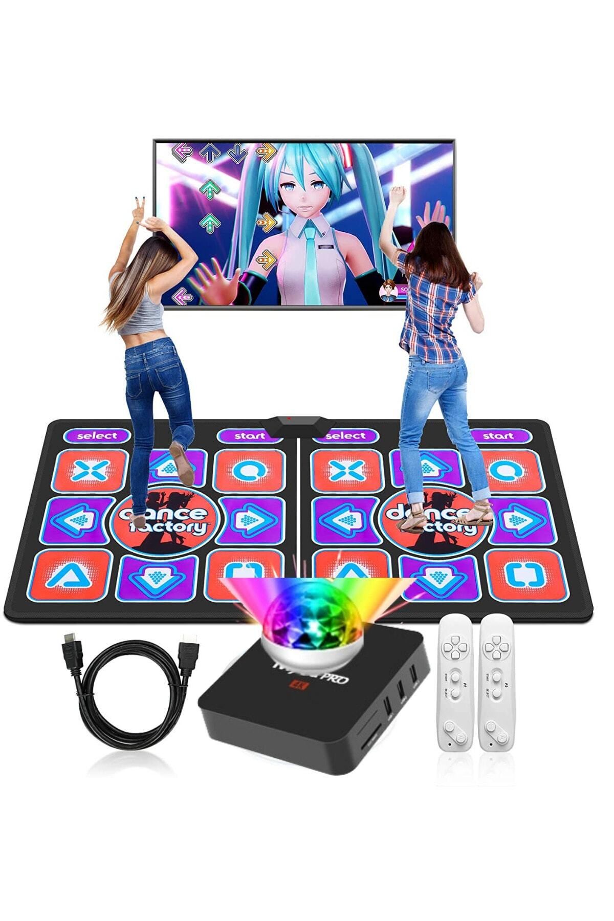 Nivagatore Tv Dans Halısı Yoga Matı Oyun Halısı Çift Kullanıcı Kablosuz Oyun Konsolu Gamepad 4k Renkli Lamba