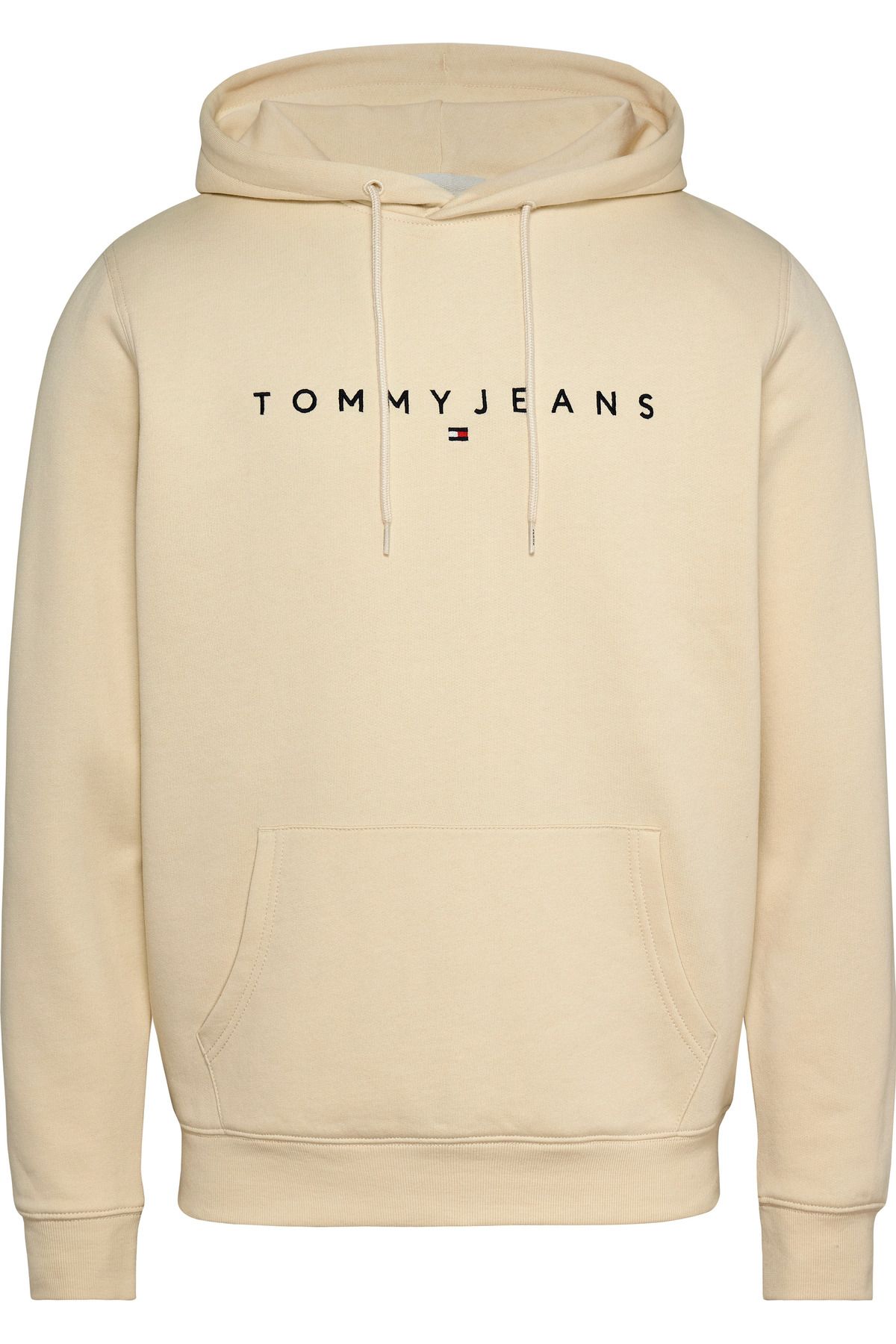 Tommy Hilfiger Erkek Marka Logolu Kapüşonlu Şık Görünüşlü Ekru Sweatshirt Dm0dm17985-acg