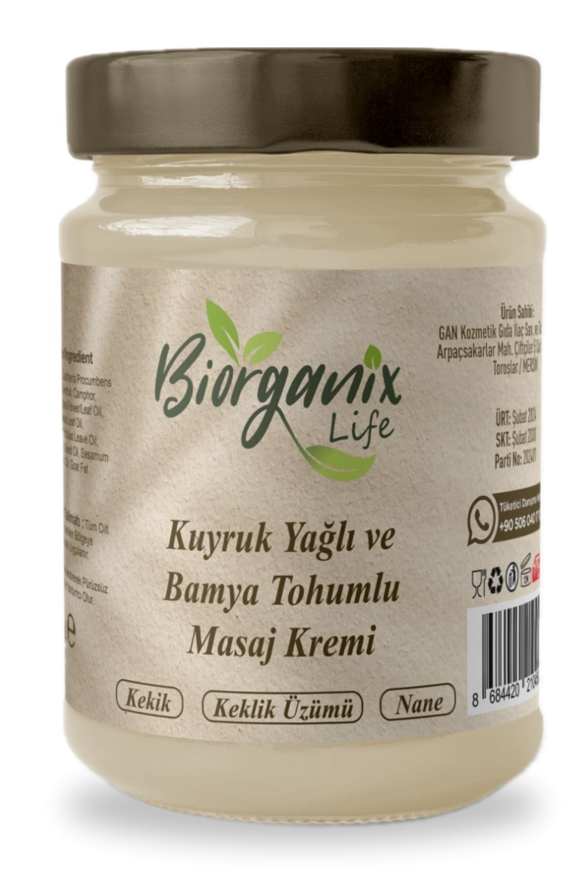 Biorganix Life Kuyruk Yağlı Ve Bamya Tohumu Yağlı Krem 210 ml