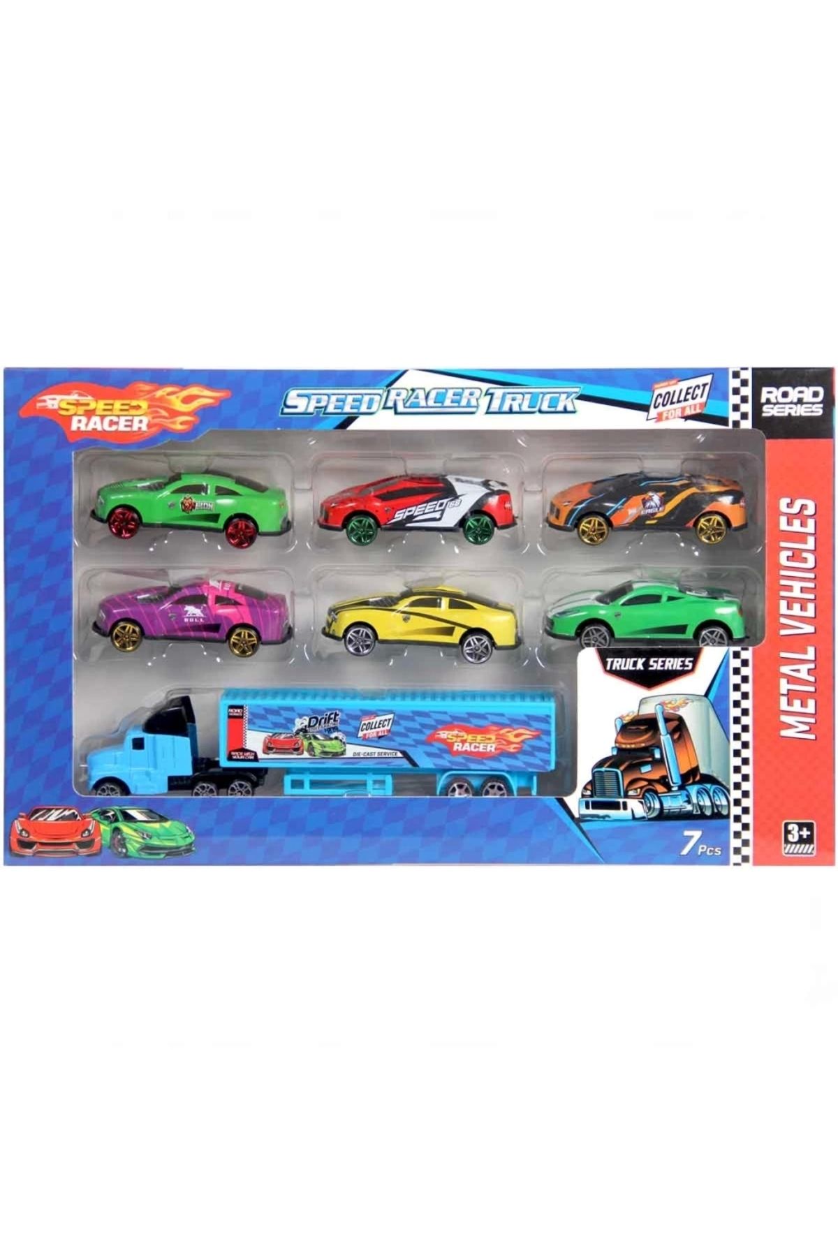 Toysan Speed Racer Road Series Truck Metal Model Araba Seti toy-46