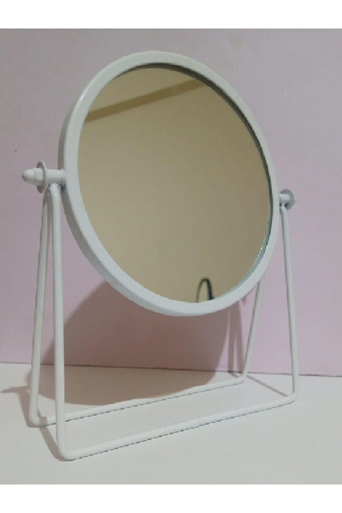 mifabrica Metal Beyaz Makyaj Aynası Orta Parlak Beyaz Makyaj Aynası