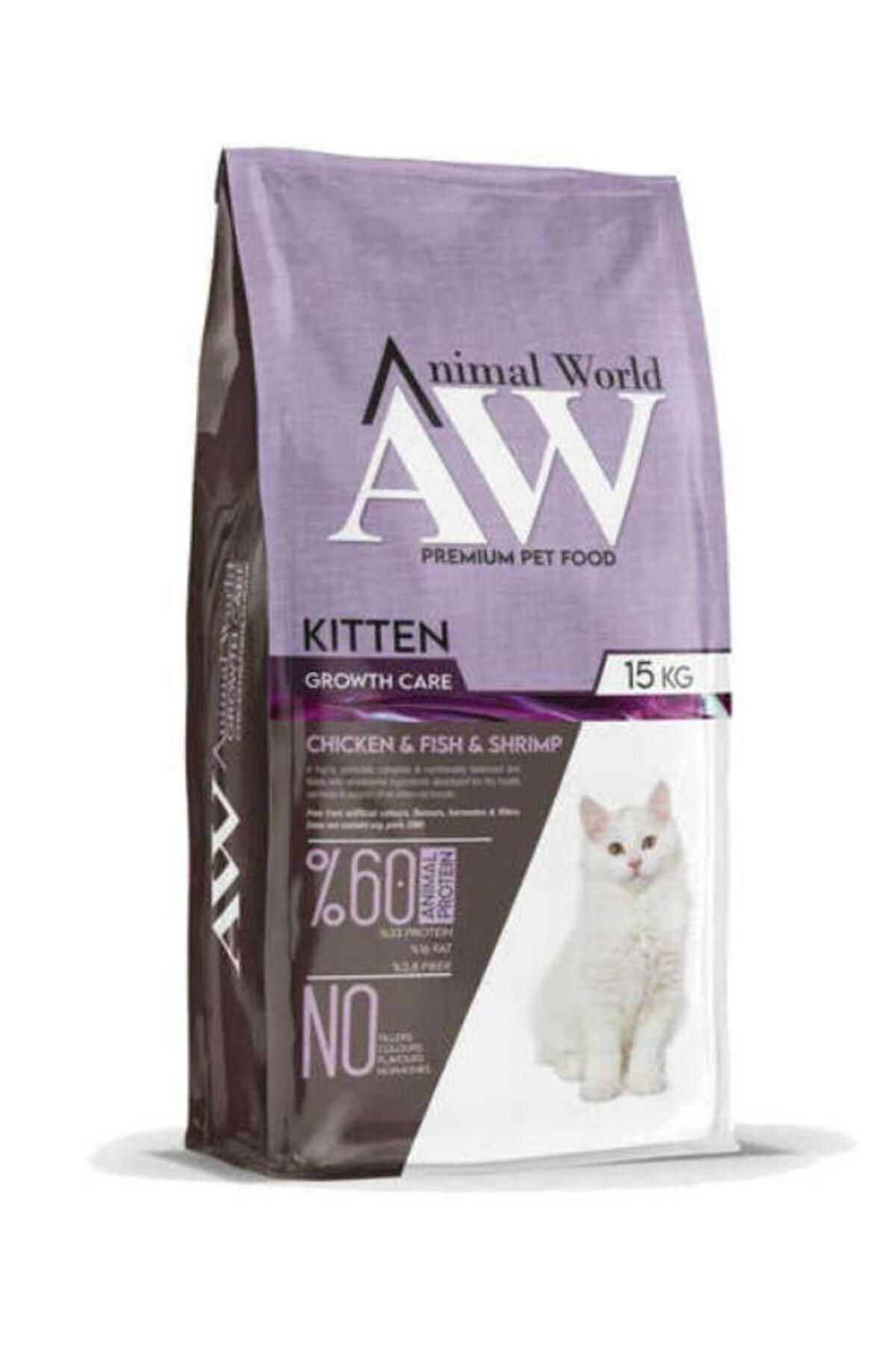 Animal World Kitten Tavuk,balık Ve Karidesli Yavru Kedi Maması 15 Kg