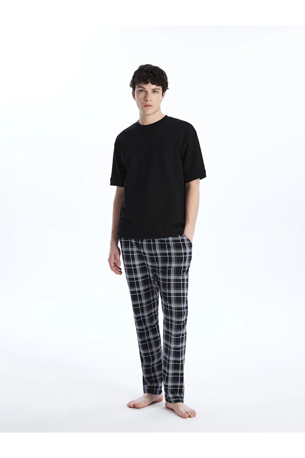 LC Waikiki Standart Kalıp Ekose Erkek Pijama Alt