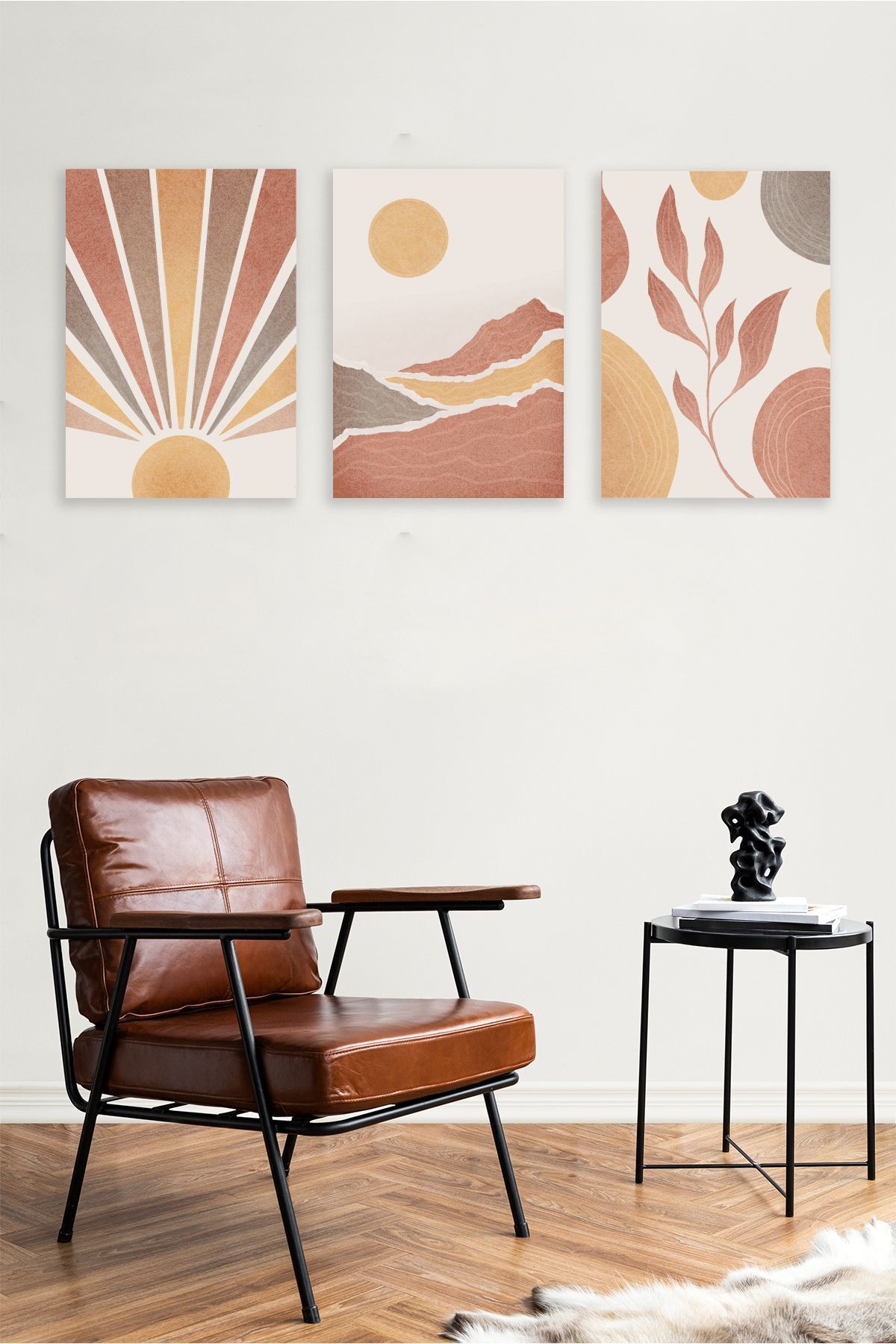 Ada Concept Kanvas Duvar Dekoratif 3'lü Soft Renkli Tablo Seti