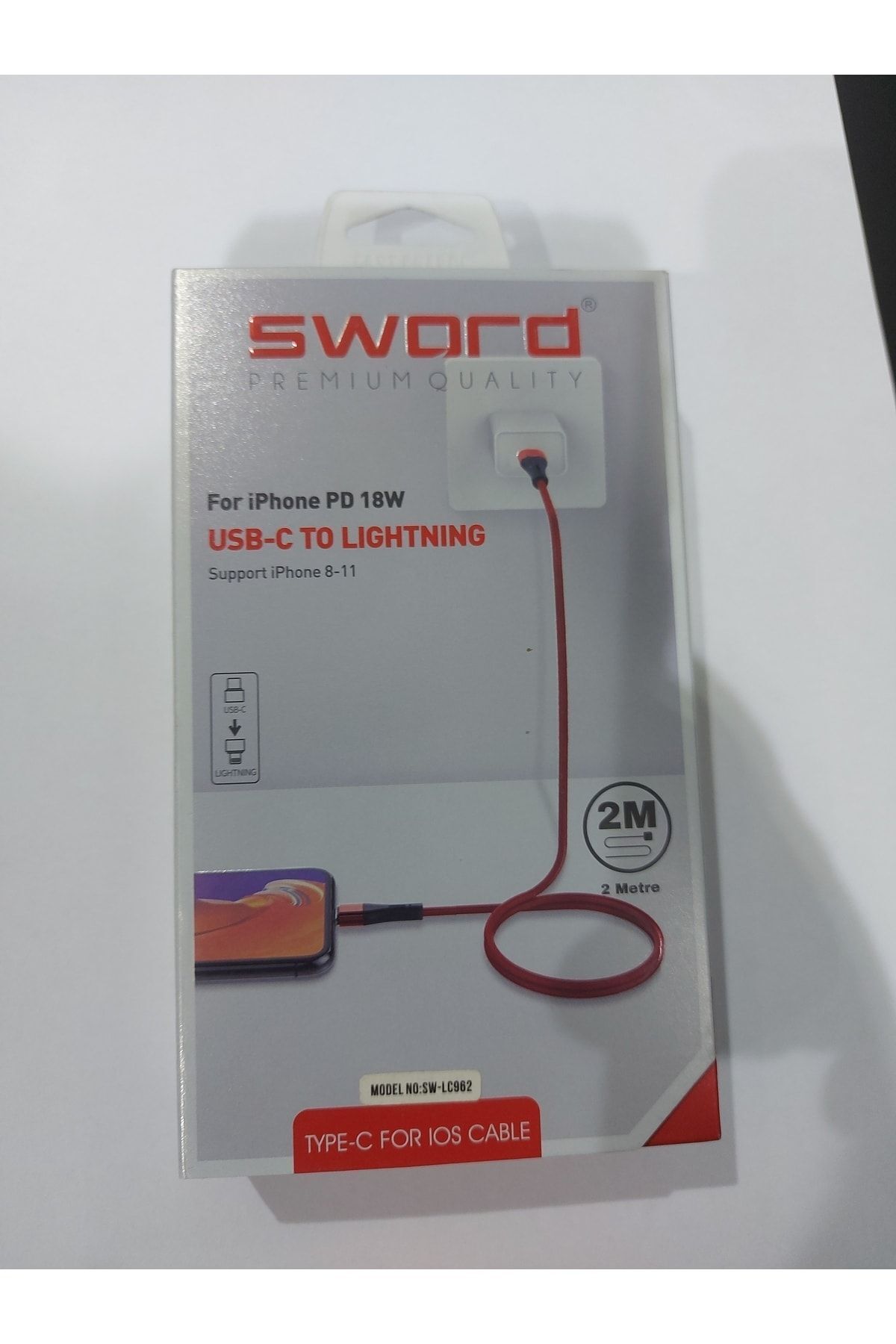 SWORD Usb-c To Lıghtnıng Kablo 2 Metre