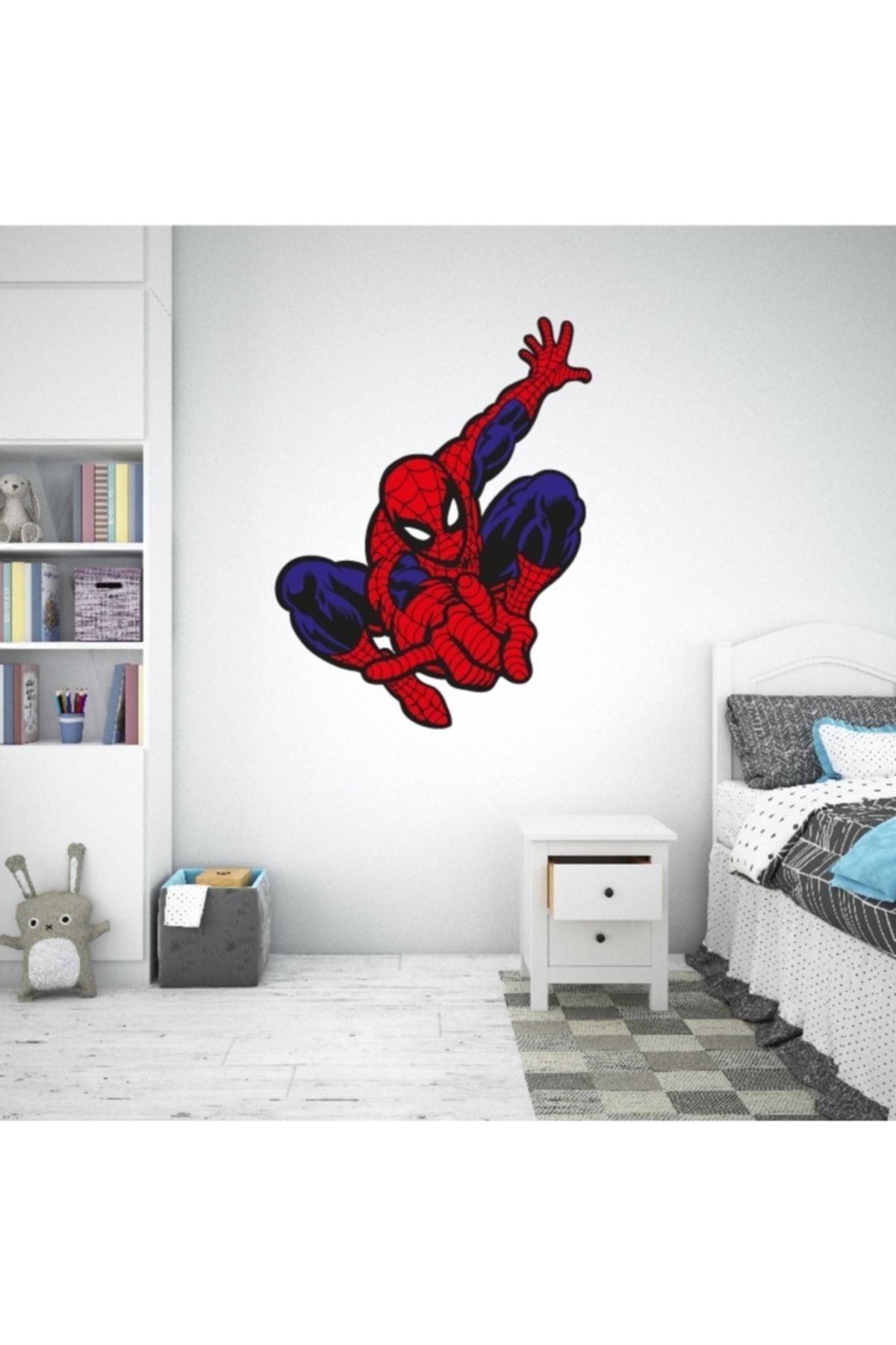 Sepet Yıldızı Spiderman Örümcek Adam Duvar Sticker 70x90 Cm