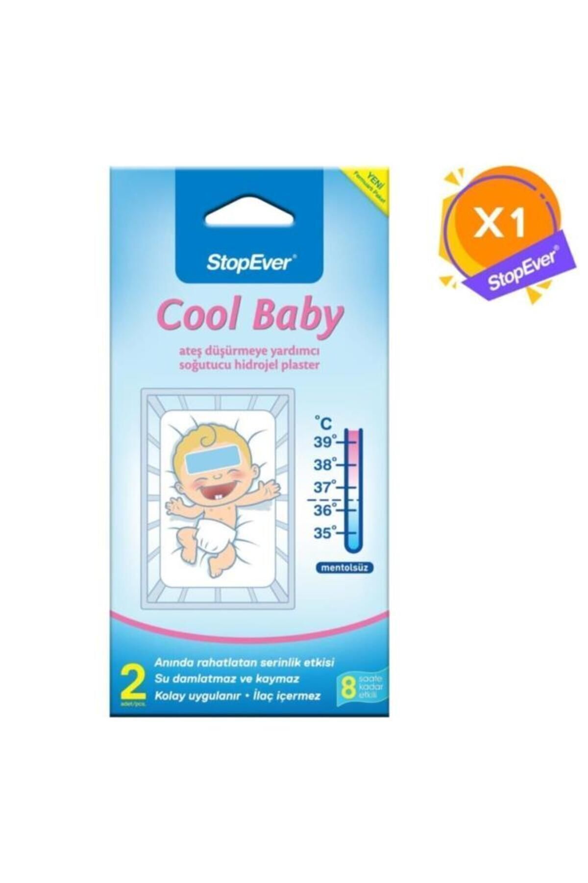 StopEver Cool Baby Ateş Düşürmeye Yardımcı Soğutucu Hidrojel Plaster - 1 Adet